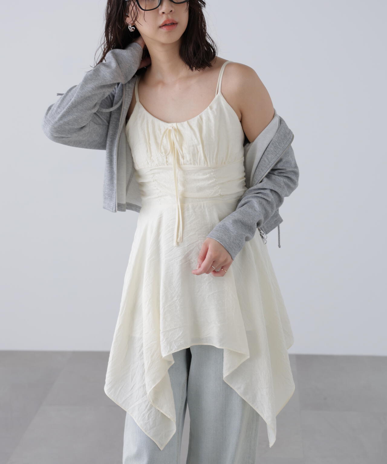 【オフベースドット 追加生産予約】イレヘムチュニックキャミワンピース