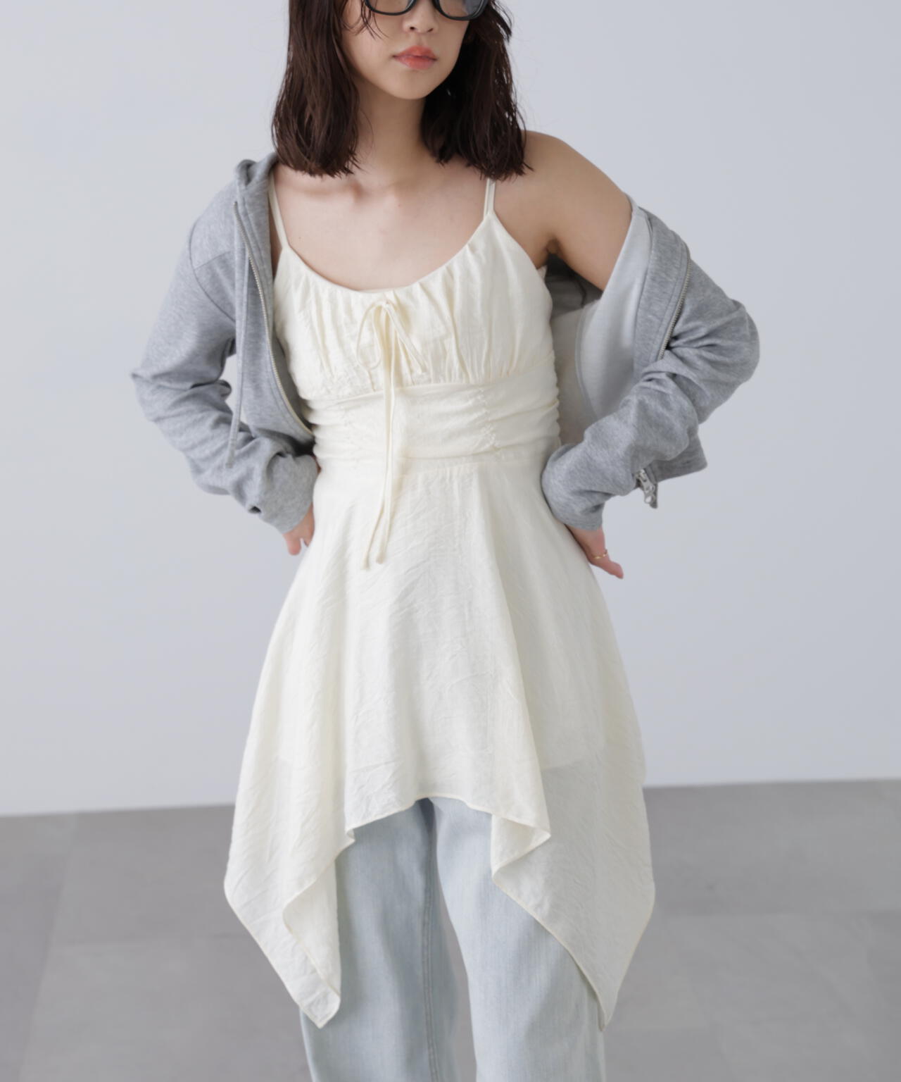 【オフベースドット 追加生産予約】イレヘムチュニックキャミワンピース