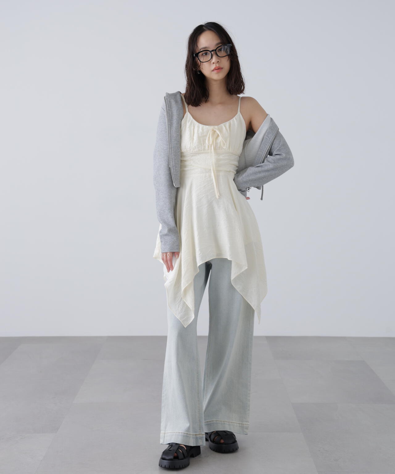 【オフベースドット 追加生産予約】イレヘムチュニックキャミワンピース