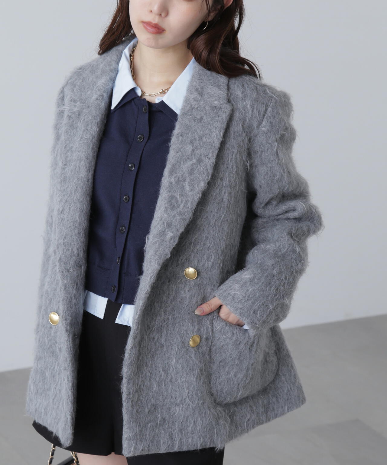 【MFM】シャギーダブルジャケット