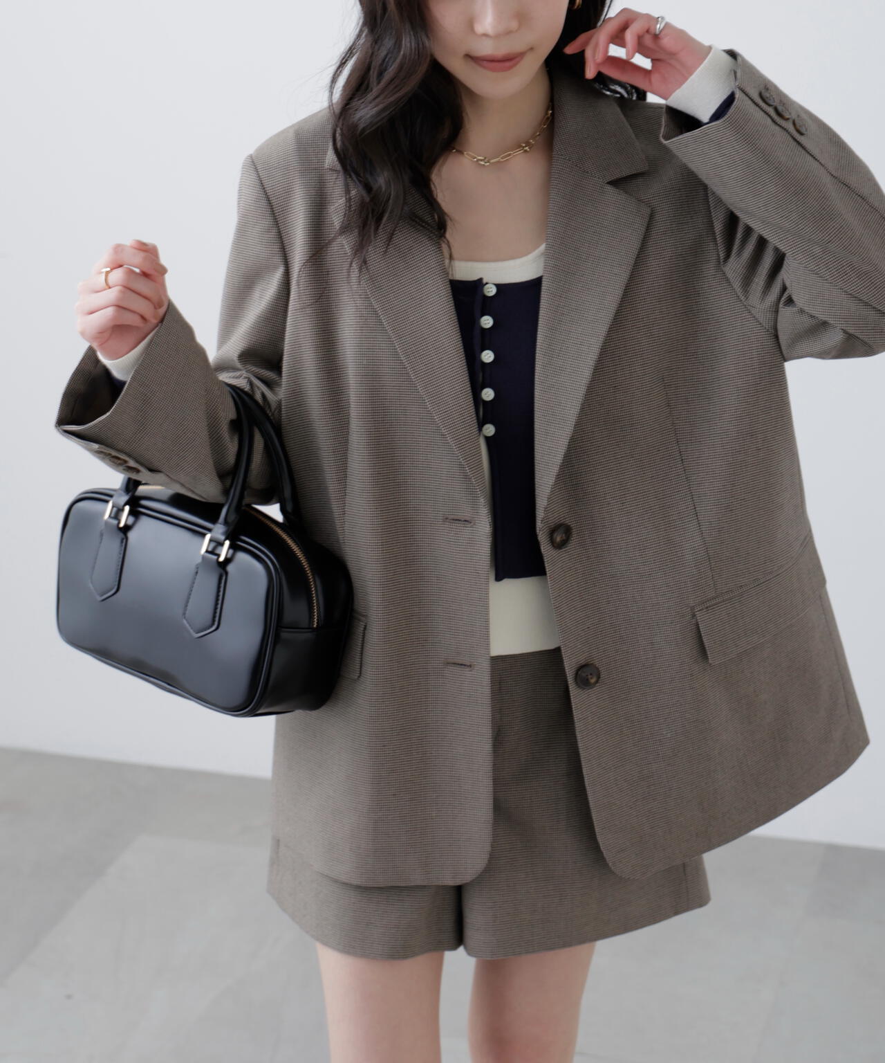 FREE'S MART チェック柄ジャケット セットアップ パンツ Mサイズ FREE'S MART｜<セットアップ対応>オーバーサイズシングルジャケット