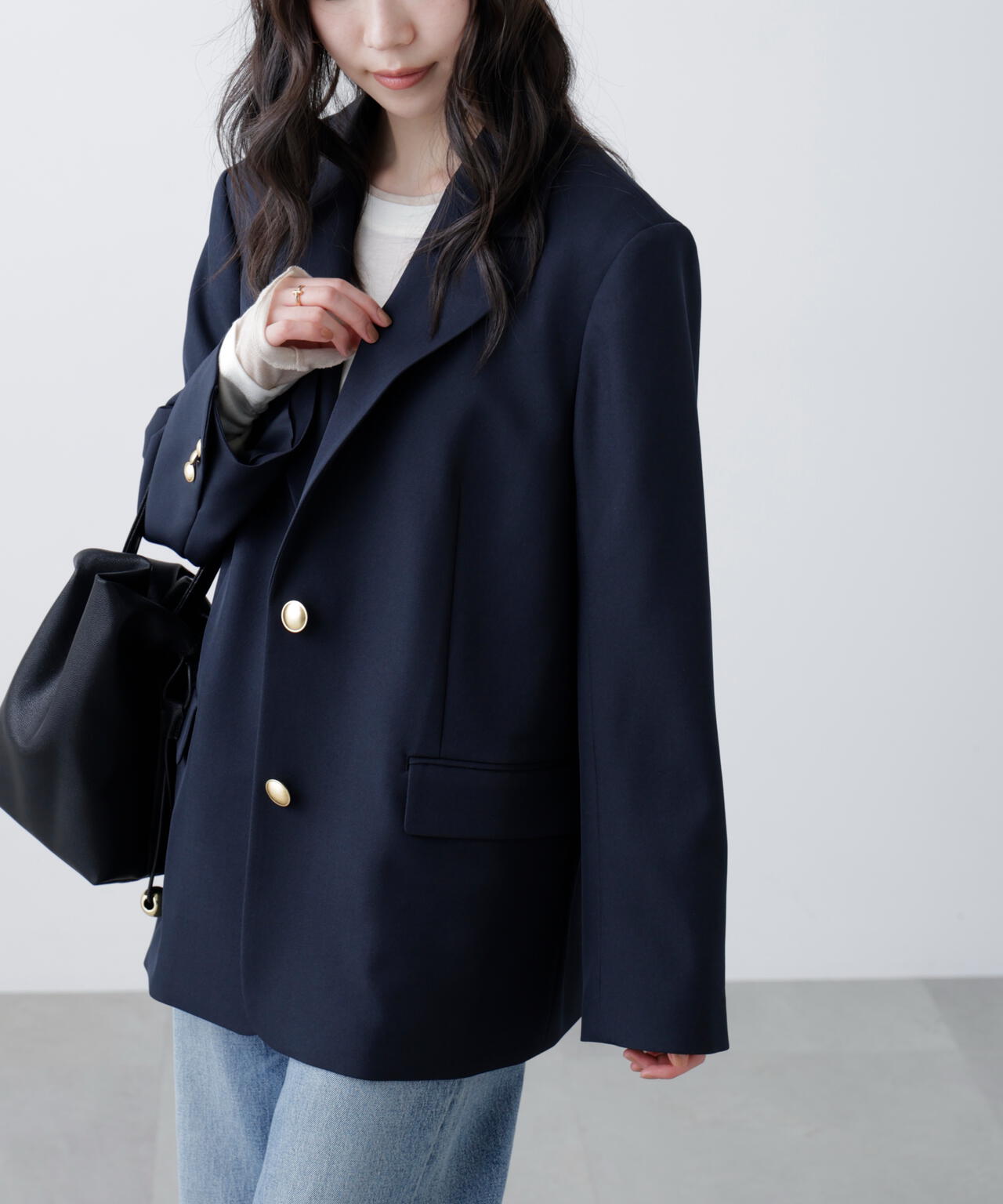 〈セットアップ対応〉オーバーサイズシングルジャケット