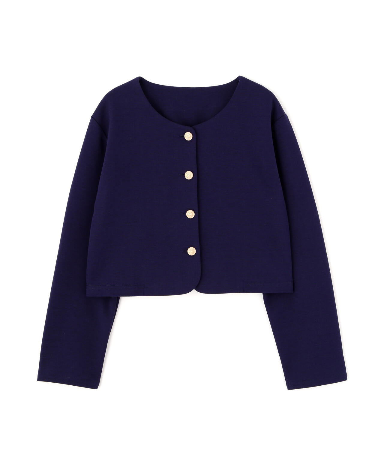 金ボタンノーカラージャケット