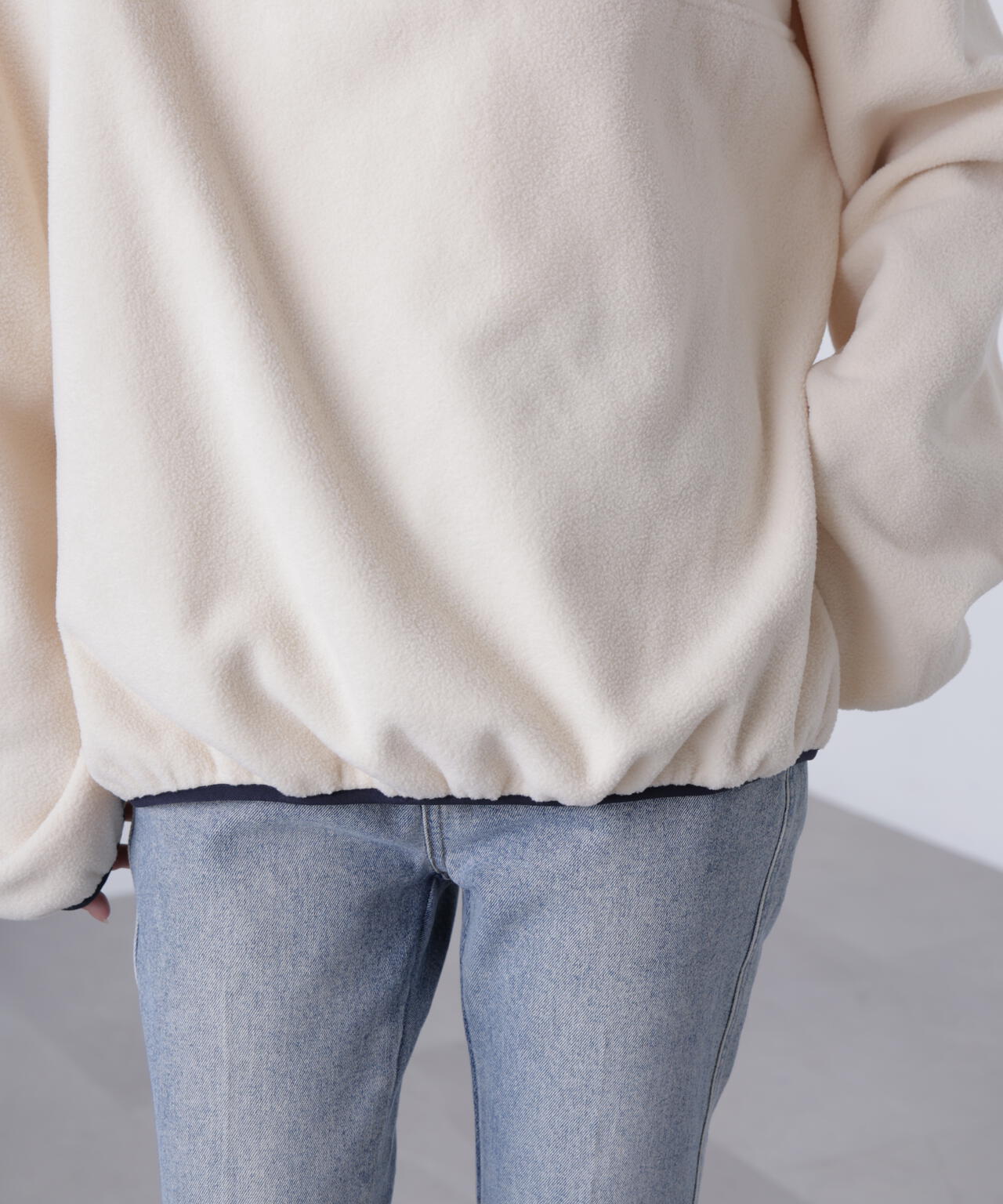 フリースハーフジッププルオーバー