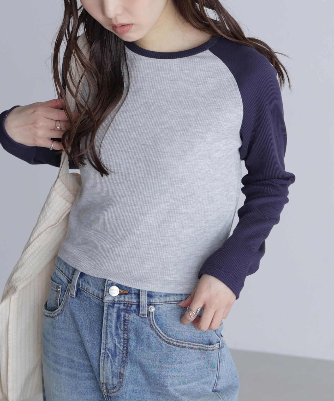 ラグラン長袖カットソー