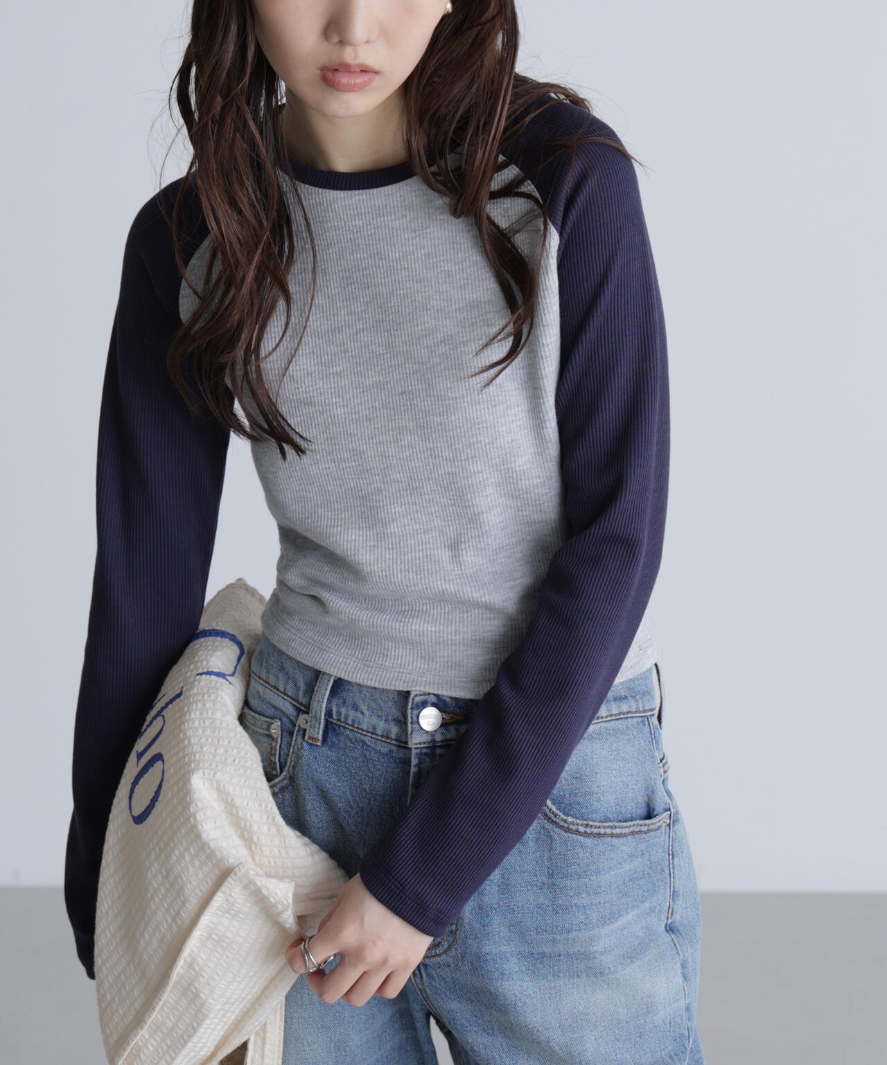 ラグラン長袖カットソー