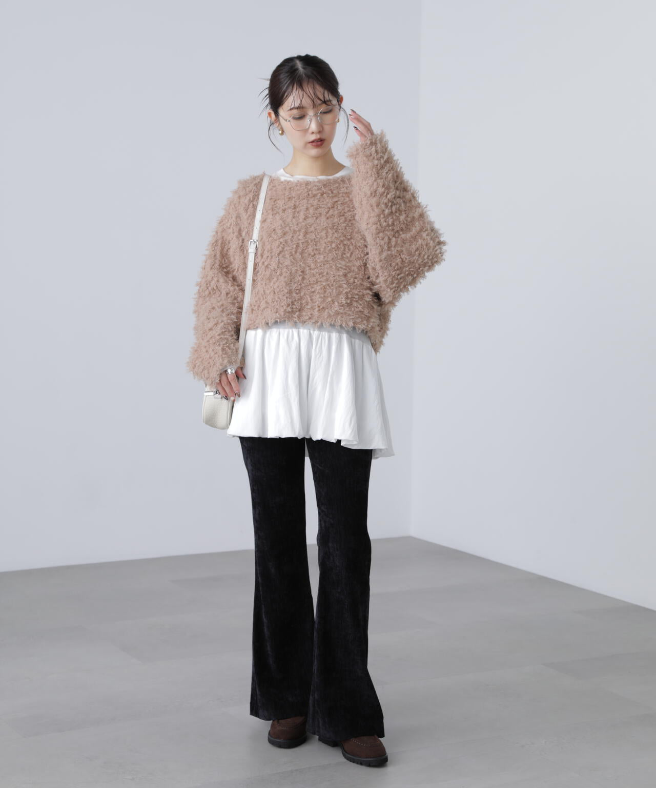 ADORE プードルボアニット ベージュ 38 ADORE｜アドーアのニット通販｜ELLE SHOP (エル・ショップ) ADORE