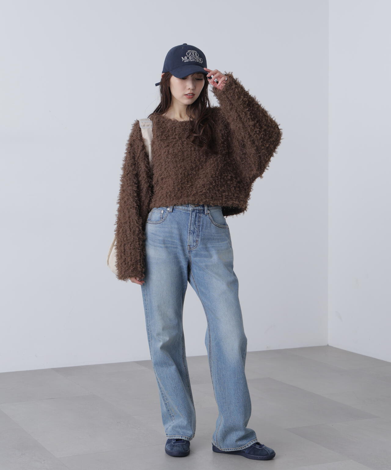 プードルボアショート丈ニットソー