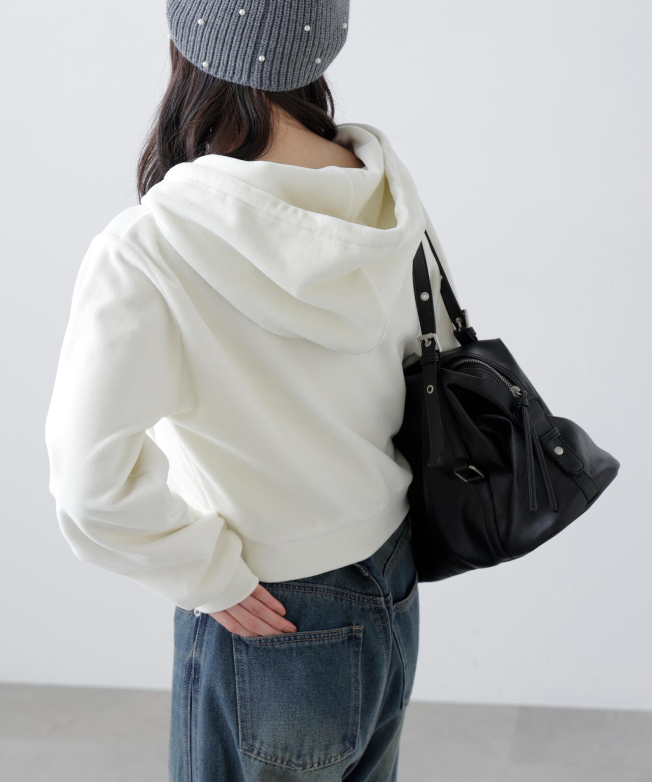 Ｗジップベロアパーカー