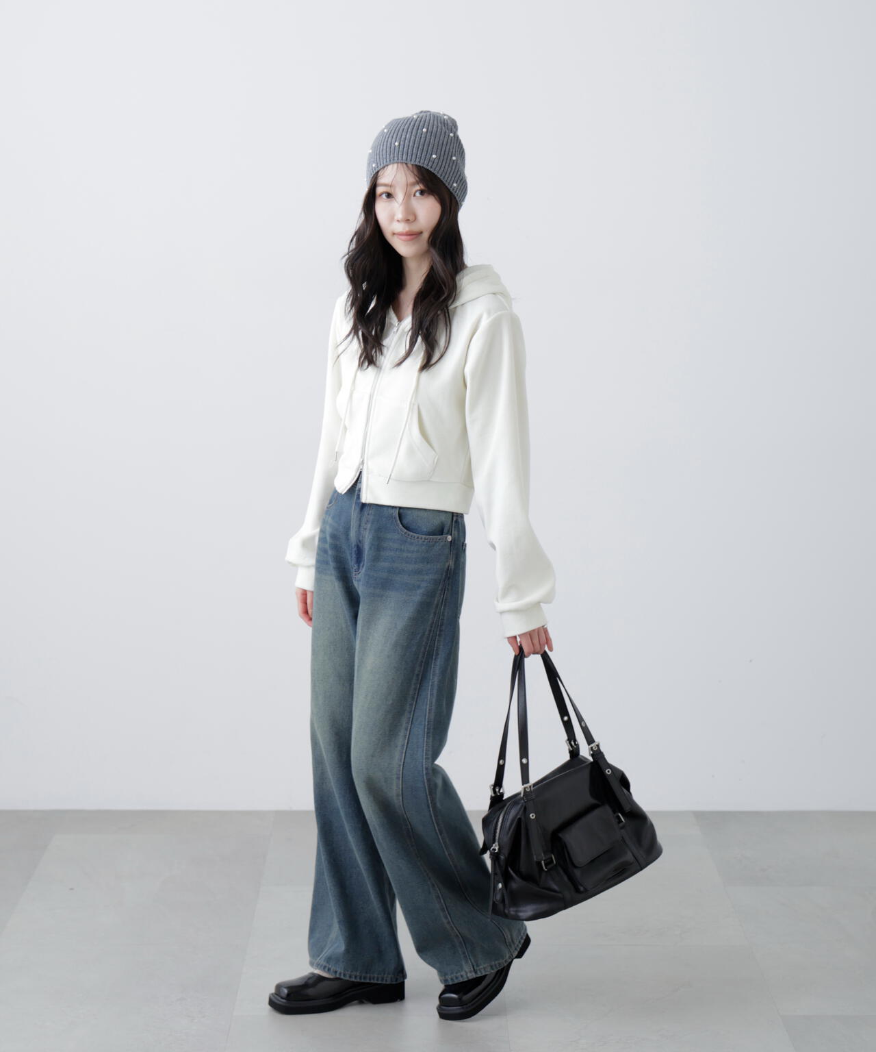 Ｗジップベロアパーカー