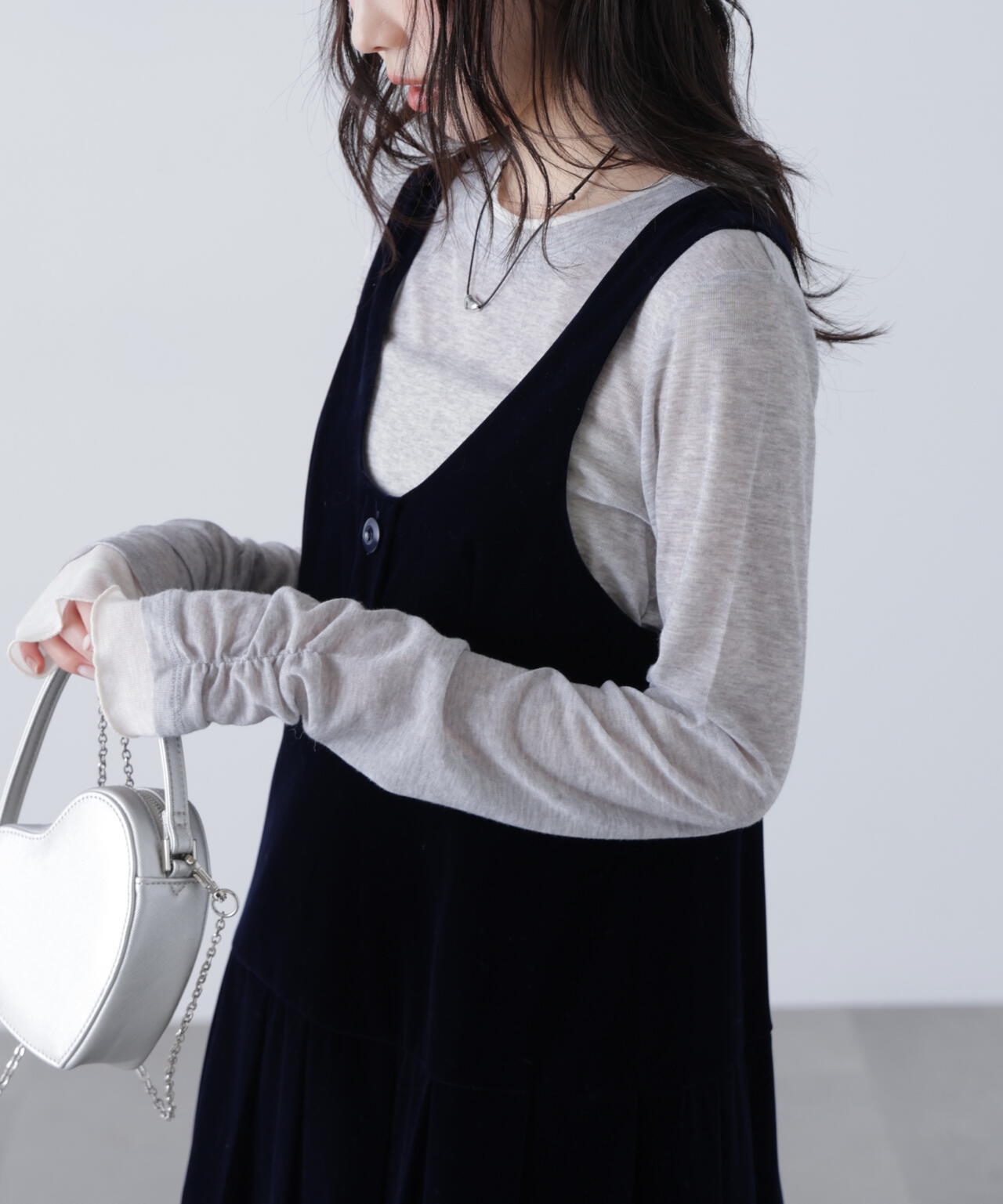 【追加生産予約】シアーテレコレイヤード風カットソー