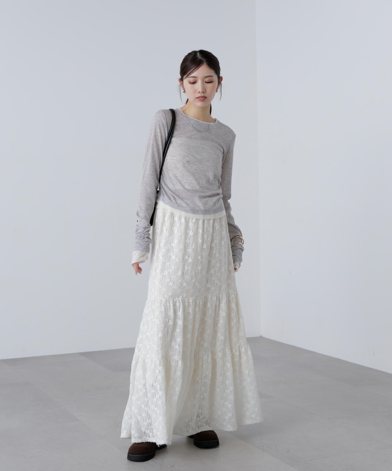 【追加生産予約】シアーテレコレイヤード風カットソー