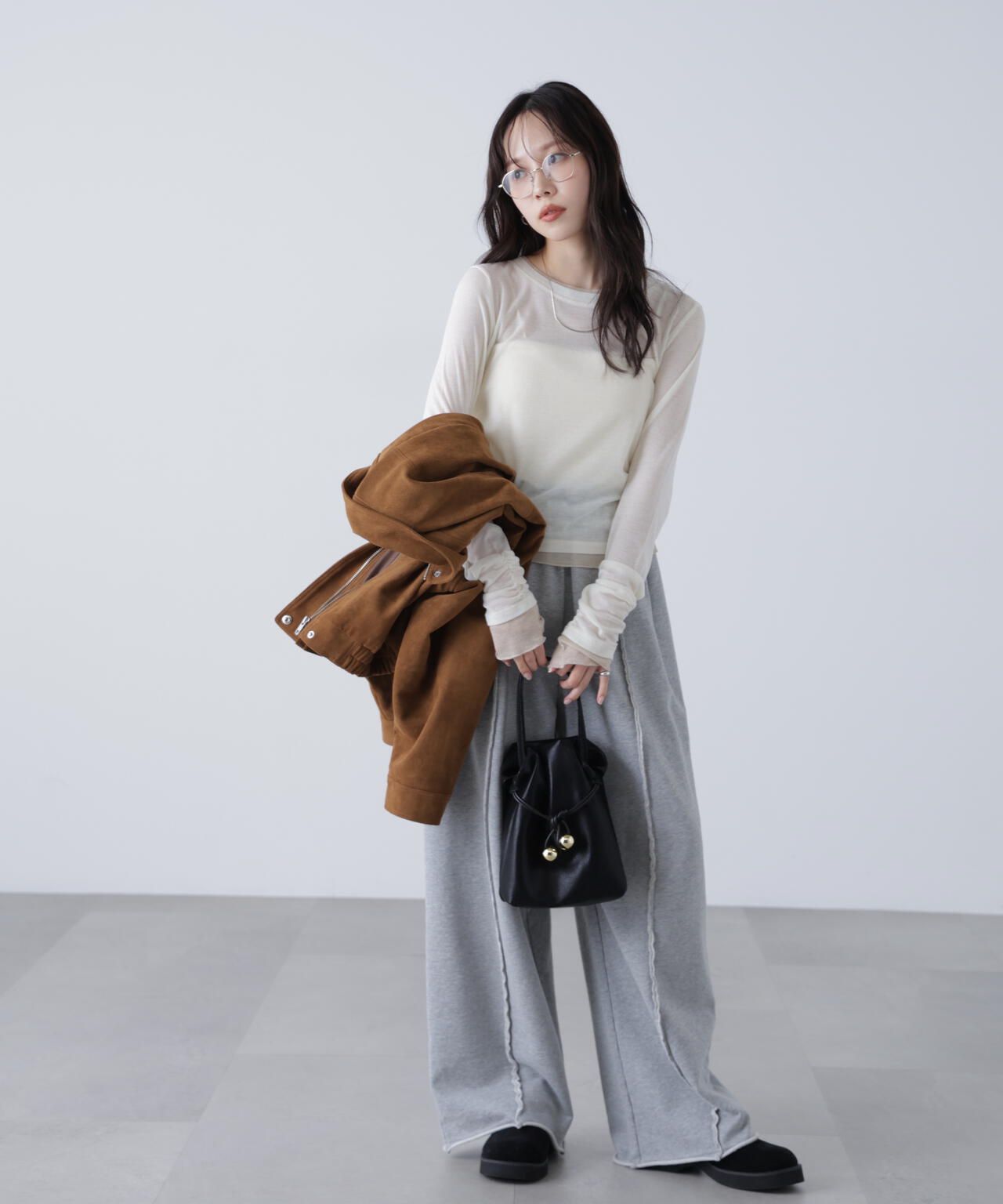 【追加生産予約】シアーテレコレイヤード風カットソー