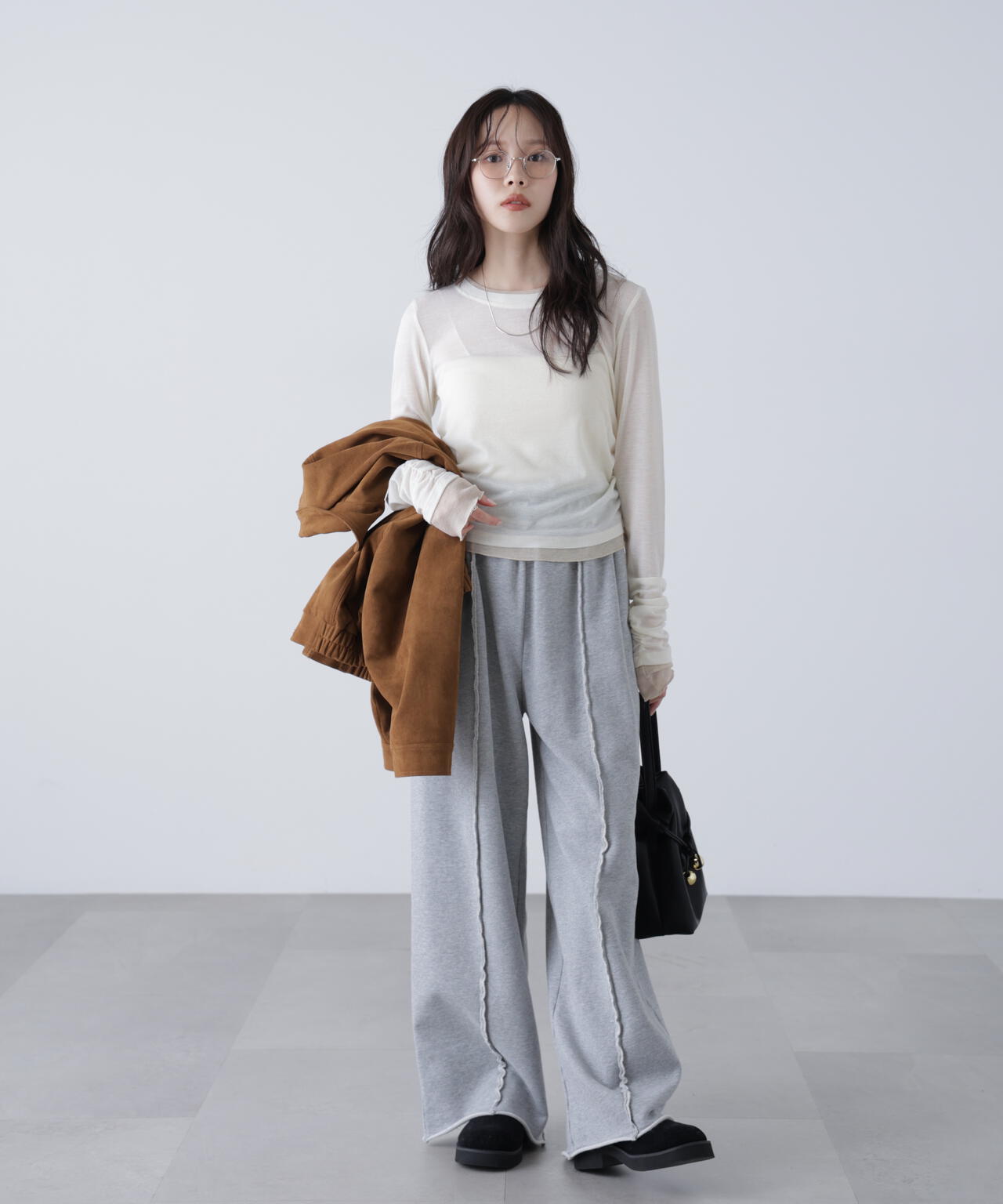 【追加生産予約】シアーテレコレイヤード風カットソー