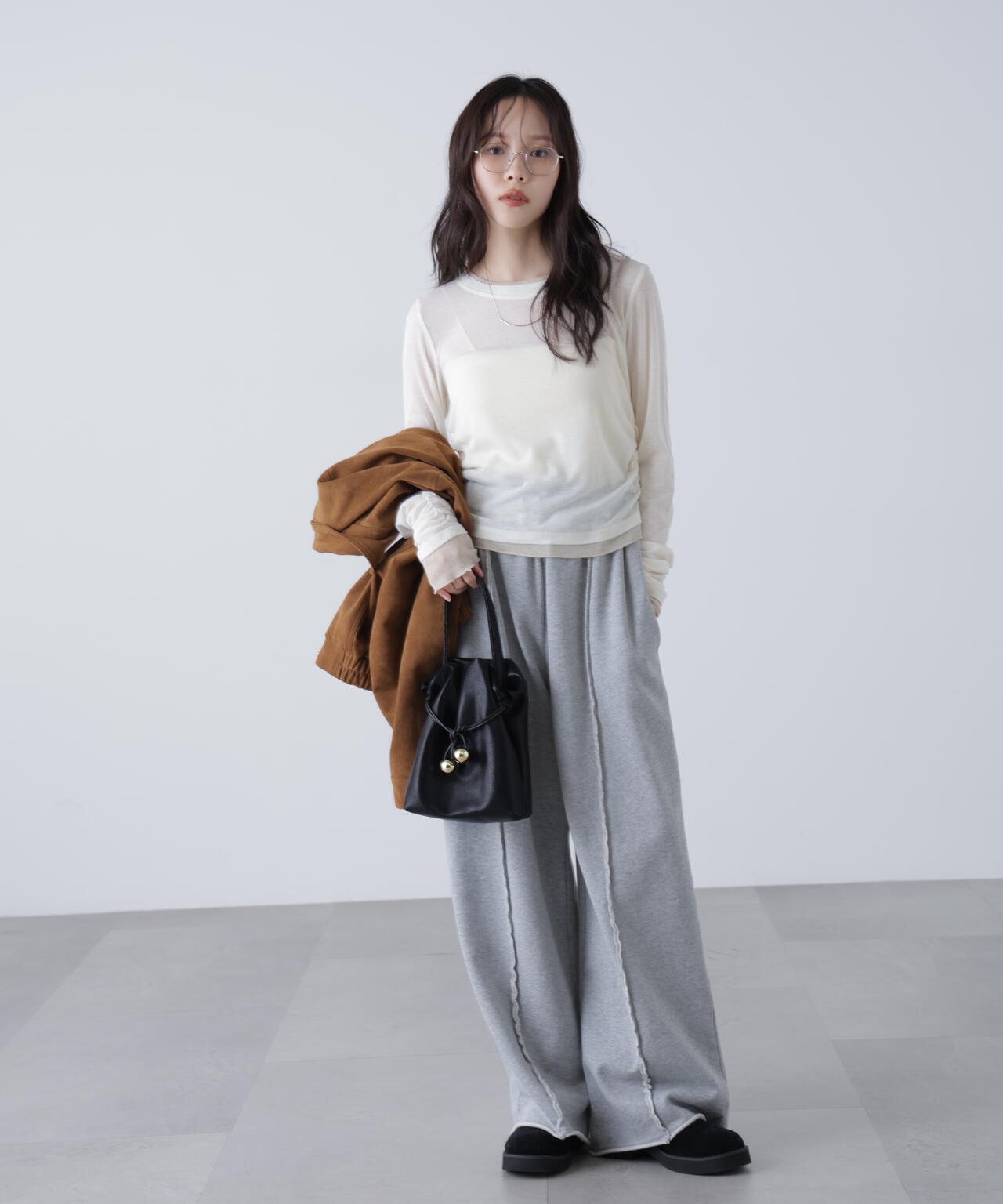 【追加生産予約】シアーテレコレイヤード風カットソー