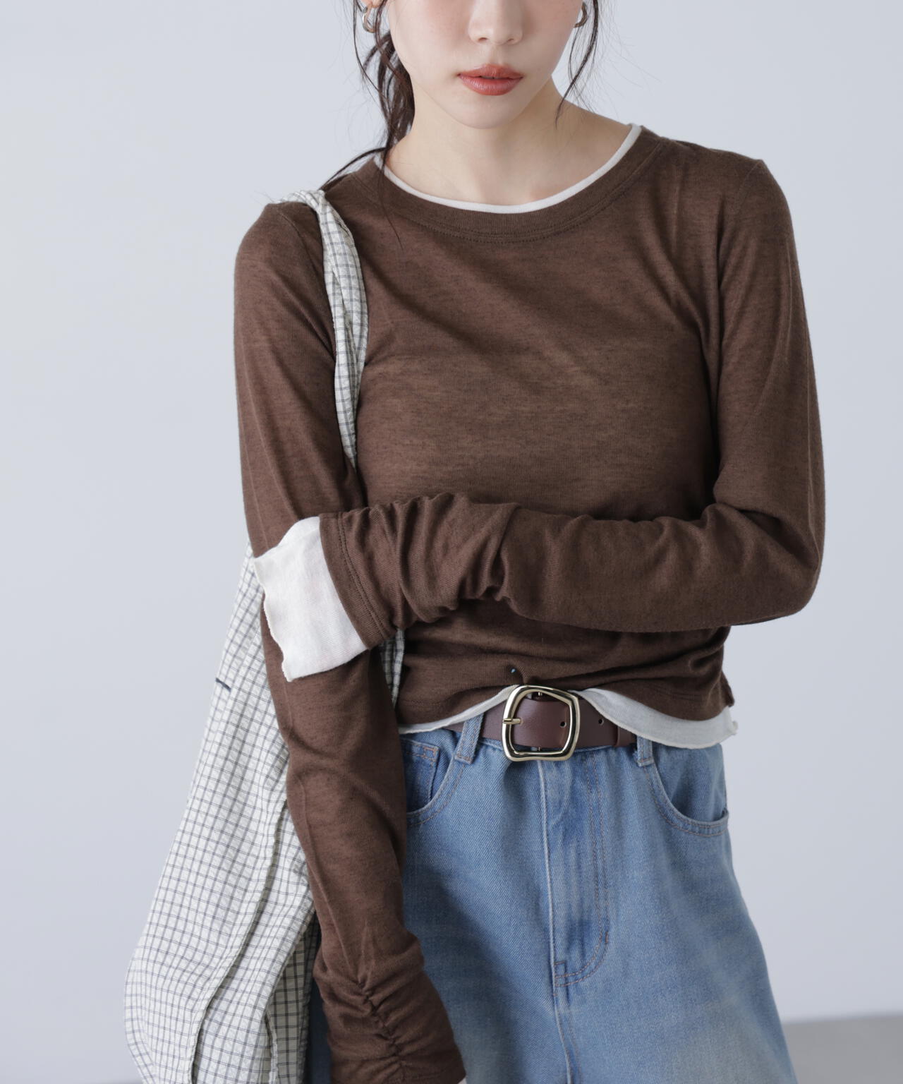 【追加生産予約】シアーテレコレイヤード風カットソー