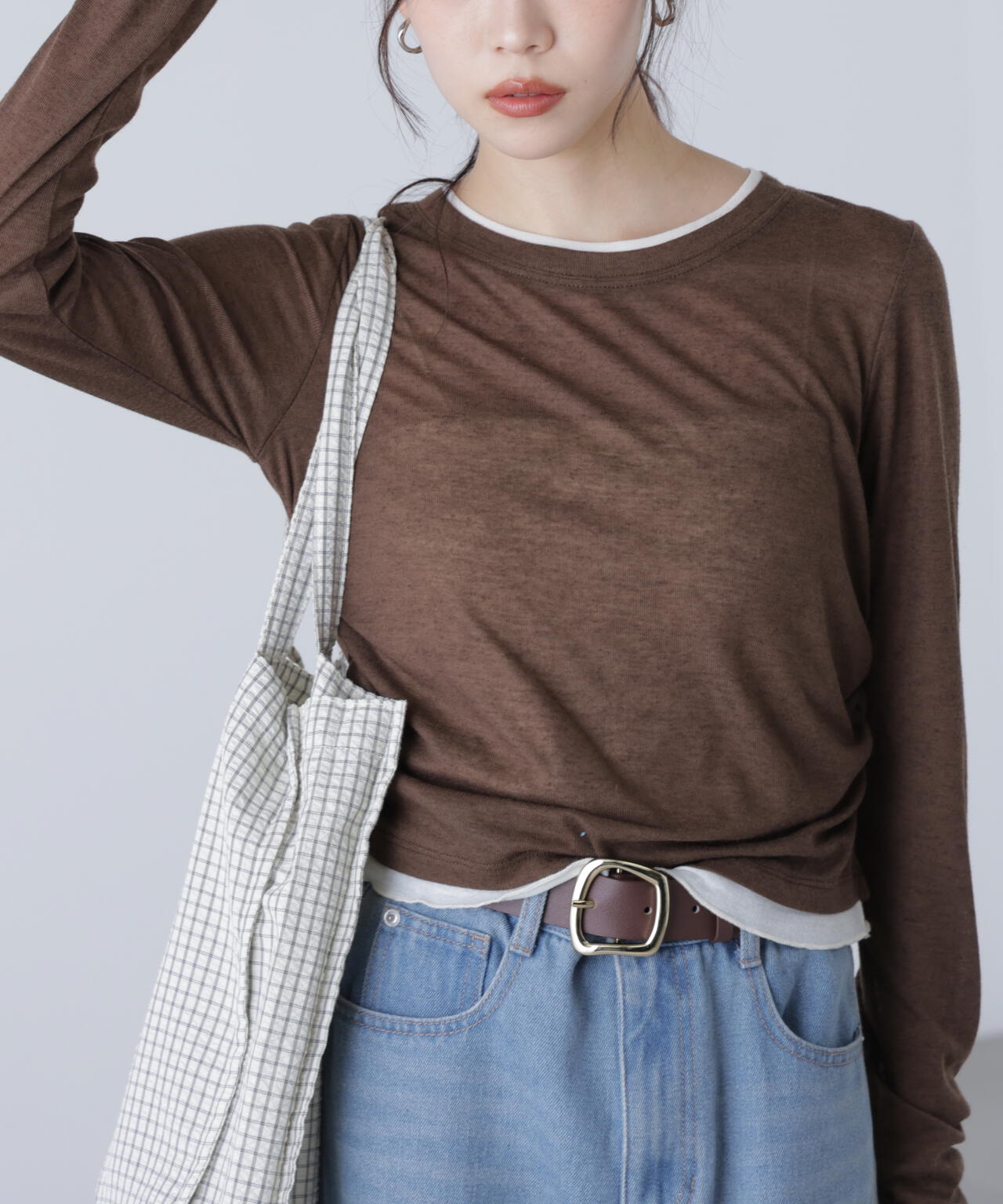 【追加生産予約】シアーテレコレイヤード風カットソー