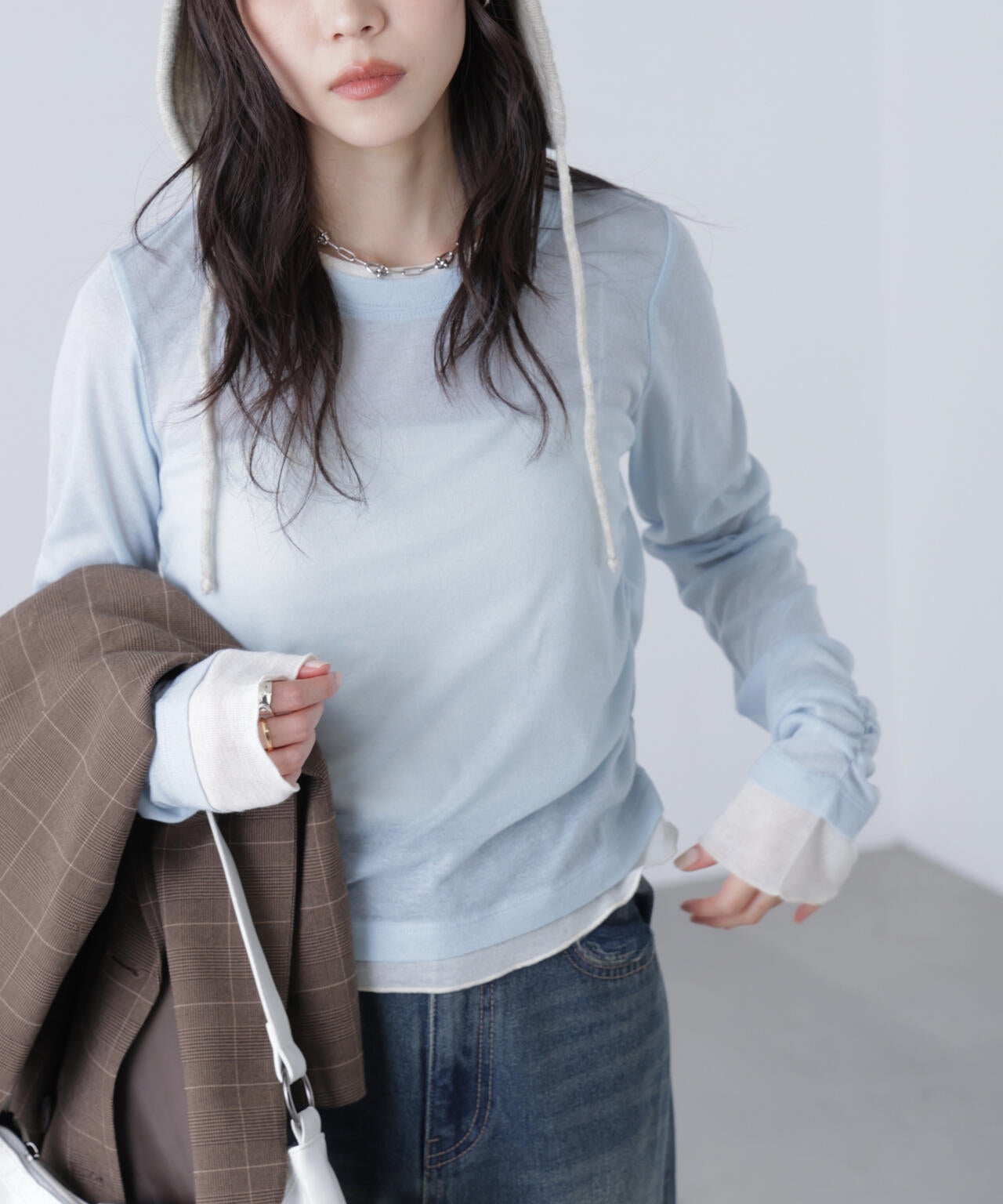 【追加生産予約】シアーテレコレイヤード風カットソー