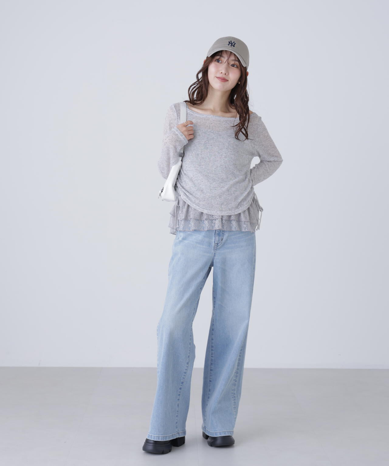 【追加生産予約】メランジドロストレースティアードキャミセット