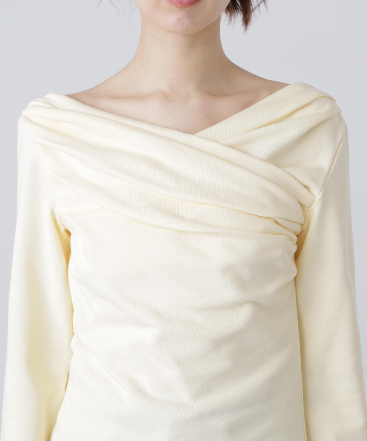 【MFM】オフショルミニ裏毛カットソー