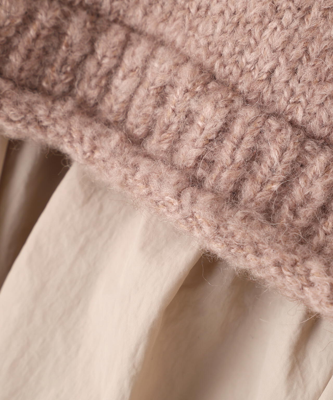 アルパカ混布帛ドッキングバルーンニット | FREE'S MART