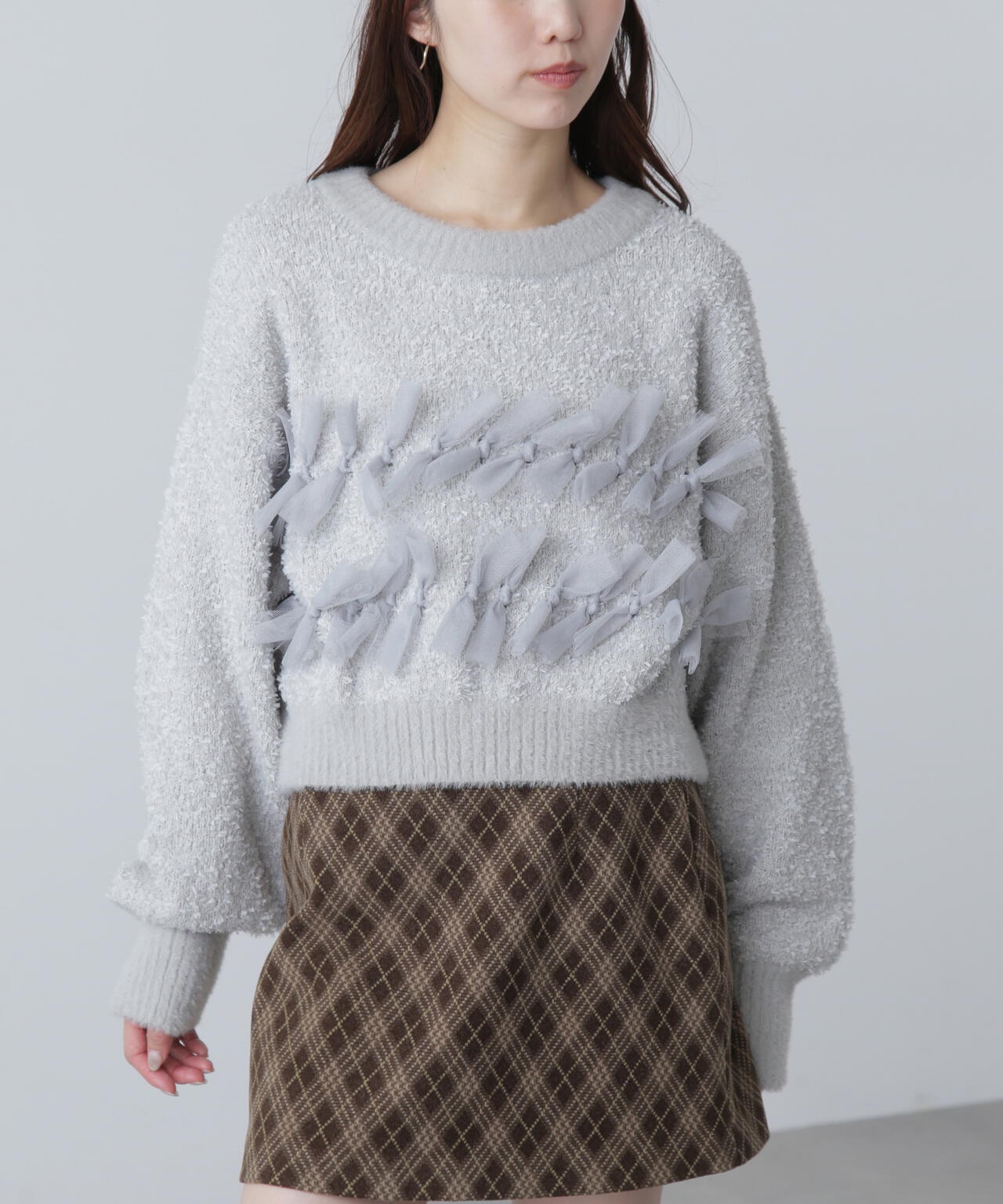 ファンシーヤーンチュールリボンニット | FREE'S MART（フリーズマート