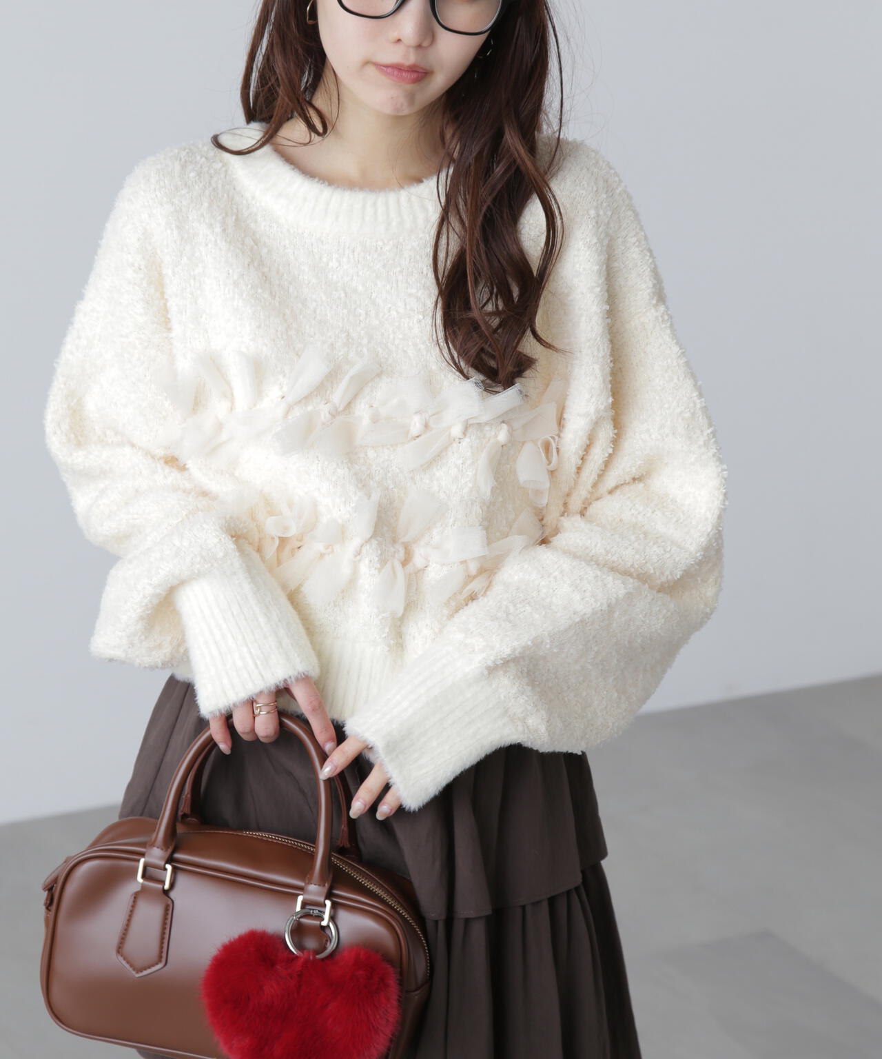 ファンシーヤーンチュールリボンニット | FREE'S MART（フリーズマート