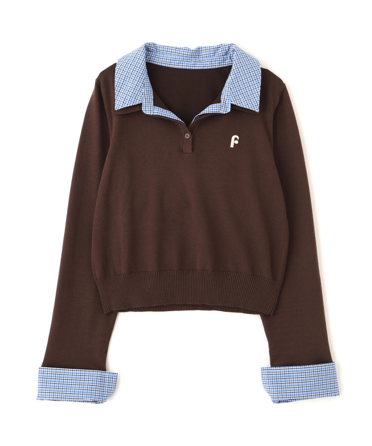 衿付きレイヤード風ポロニット | FREE'S MART（フリーズマート