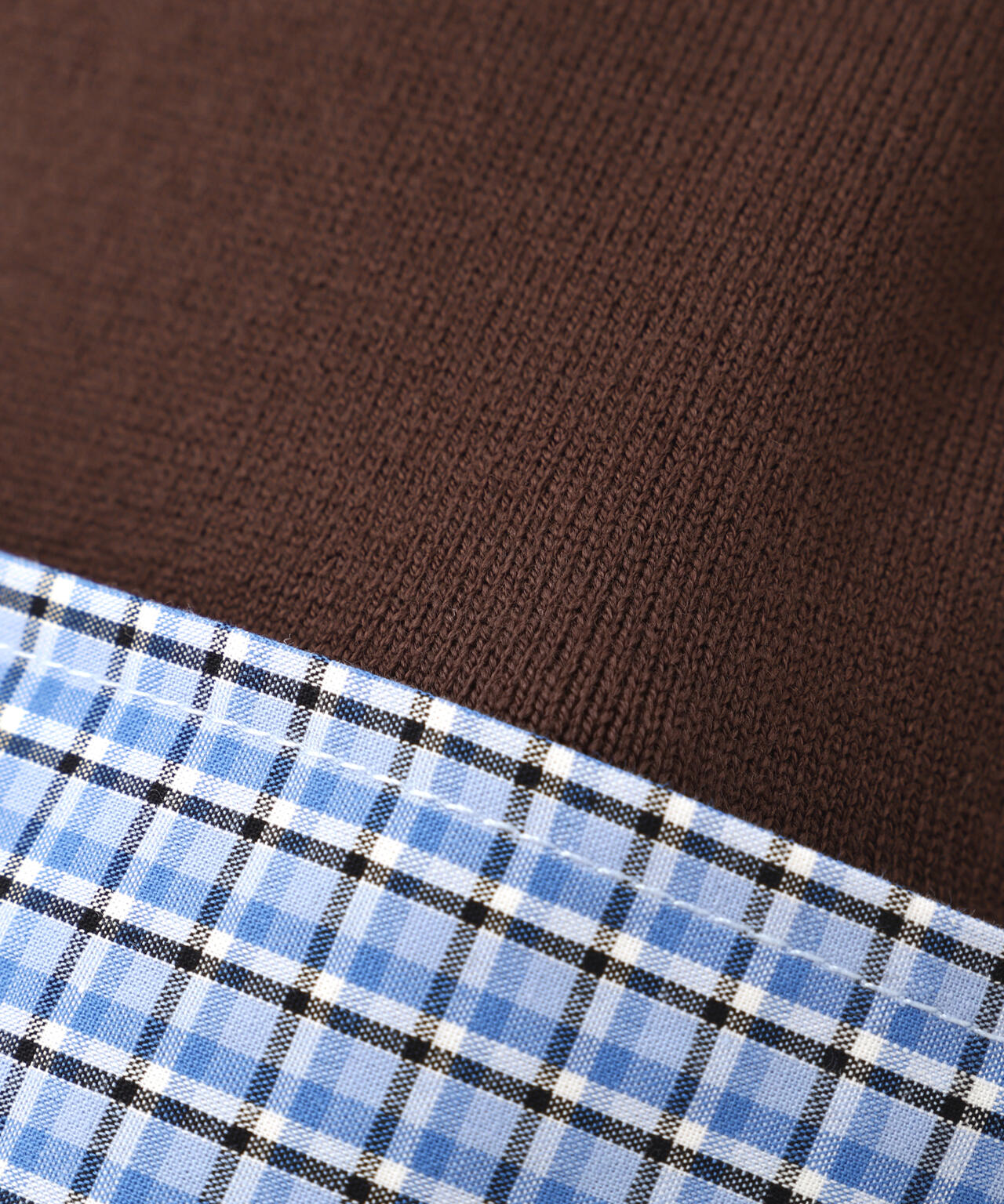 衿付きレイヤード風ポロニット