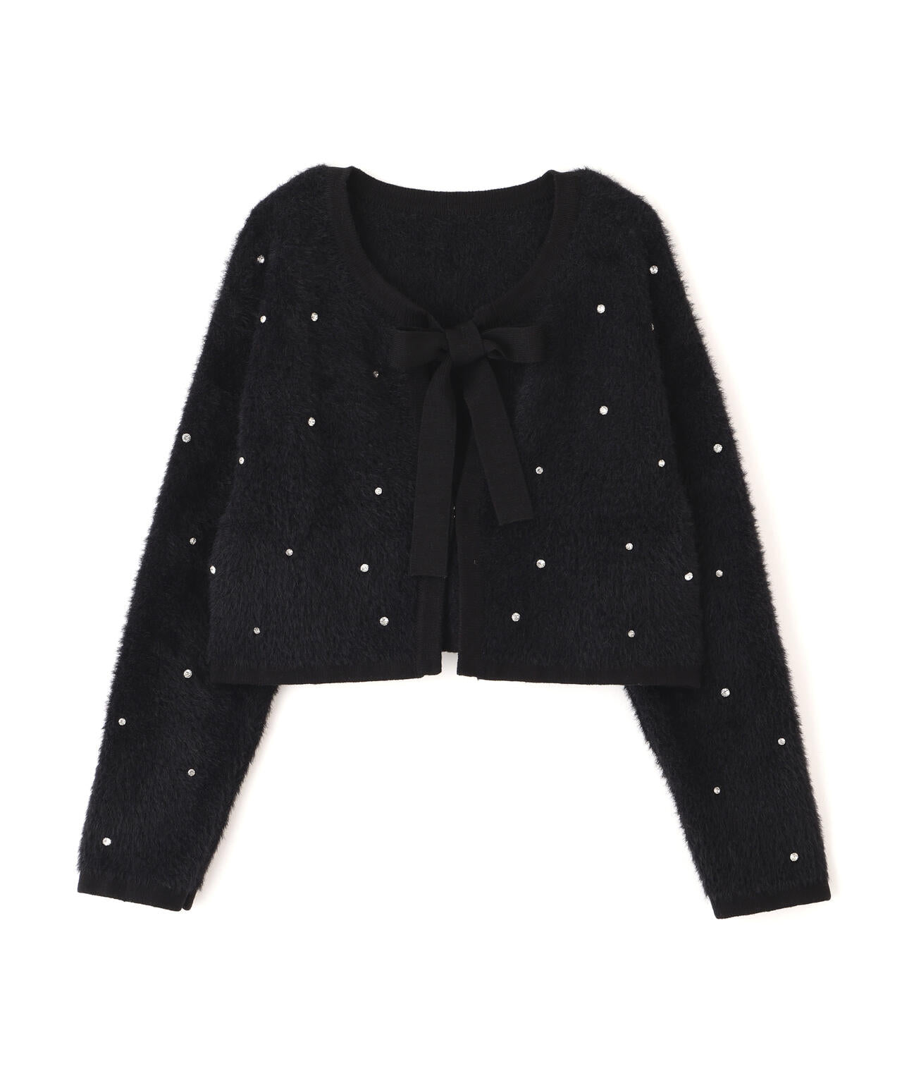 ラインストーンクロップドニットカーディガン | FREE'S MART（フリーズ