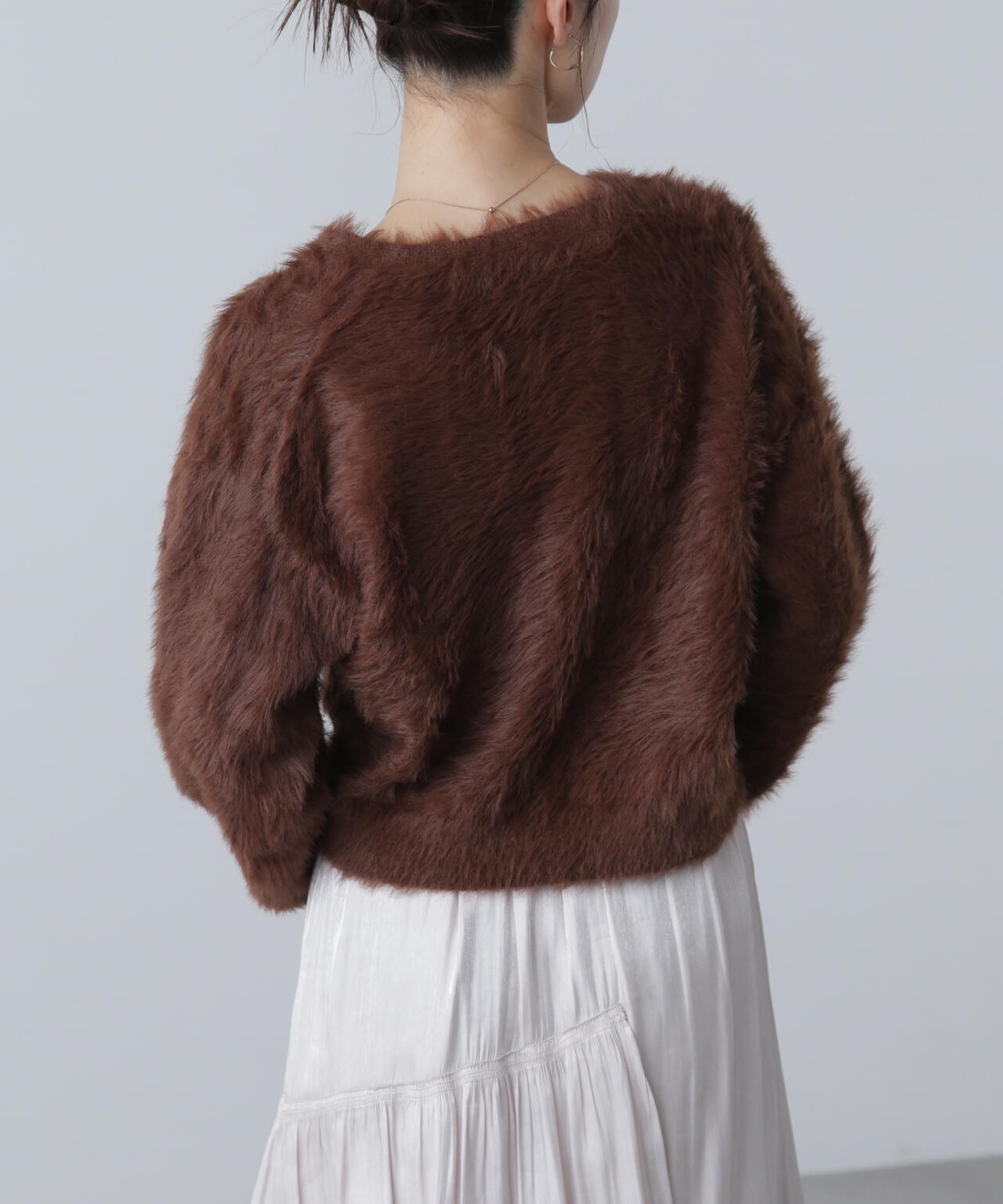 【はかな企画】金ボタンロングシャギーニットカーディガン〈ＭＦＭ〉