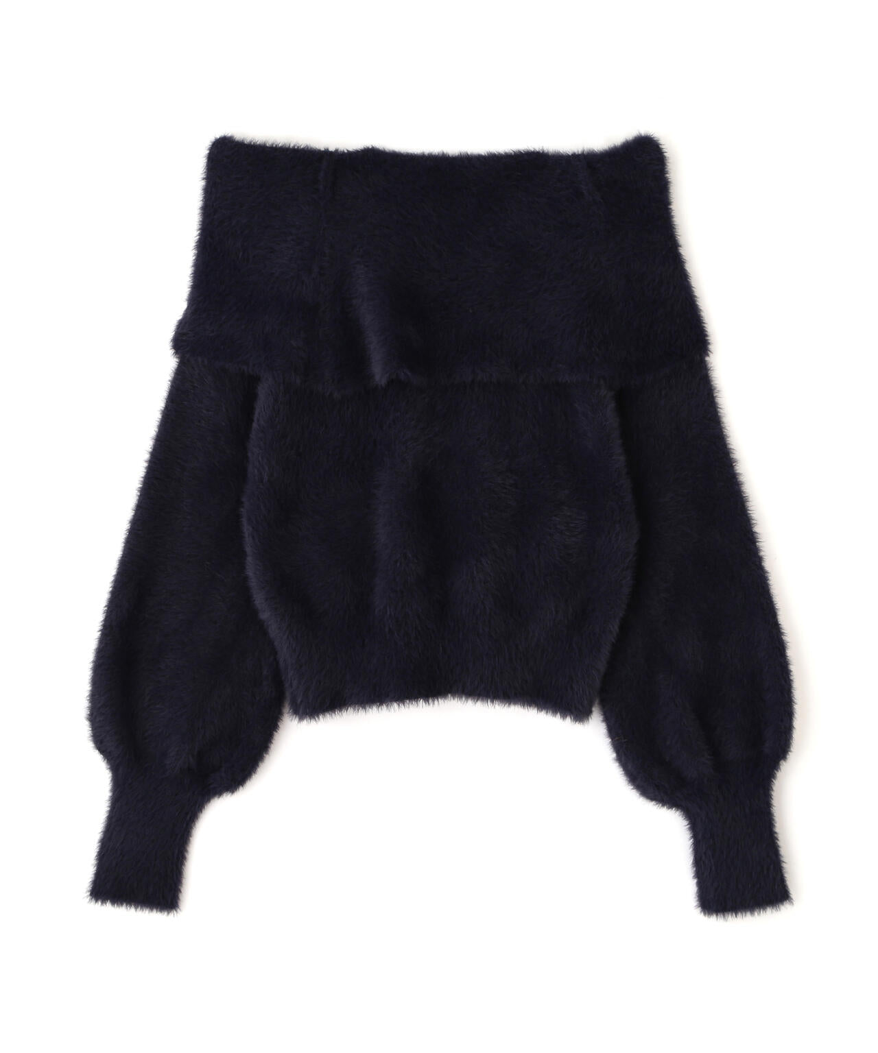 オフショルシャギーニット