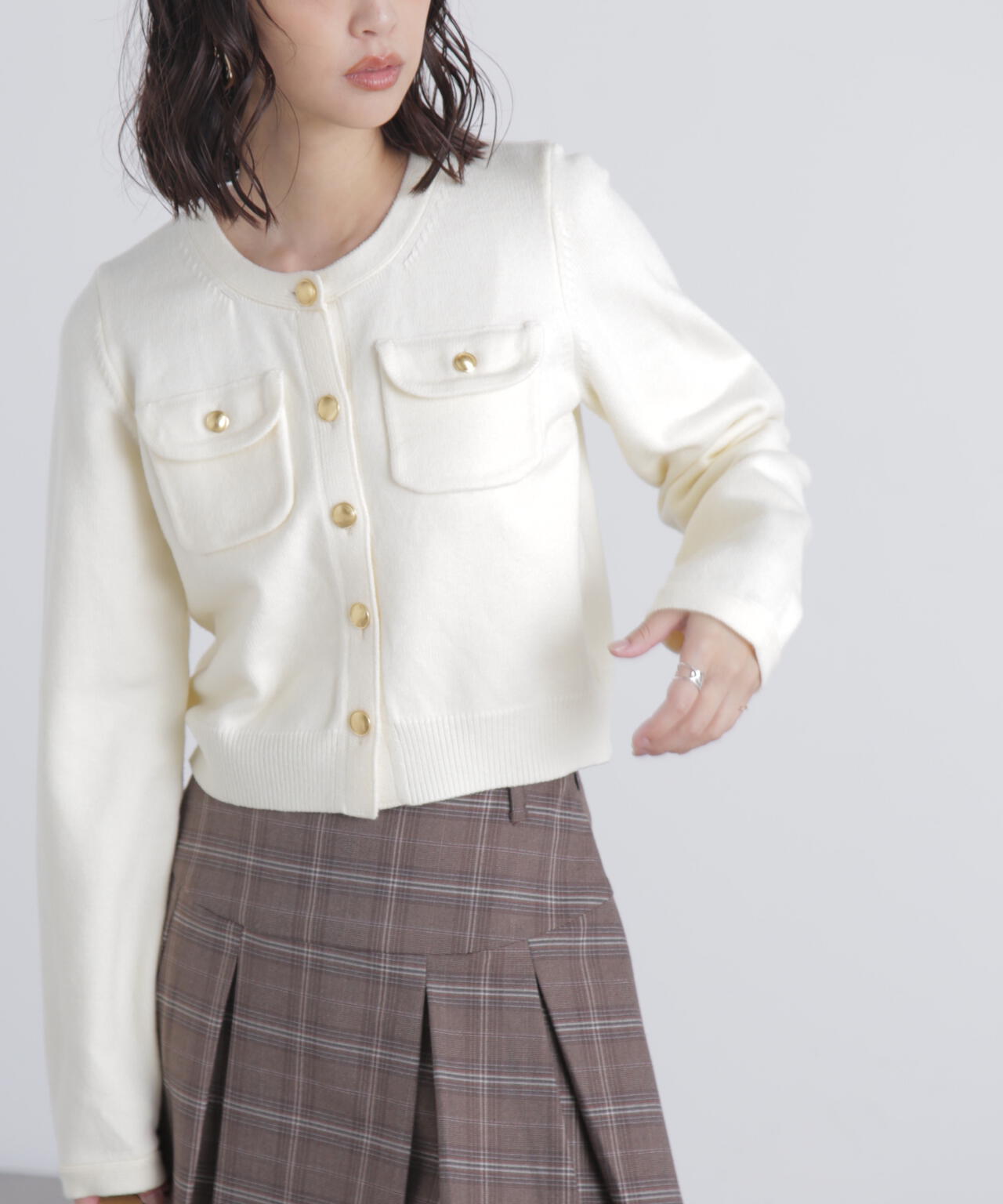 フロントポケット金ボタンニットカーディガン | FREE'S MART（フリーズ