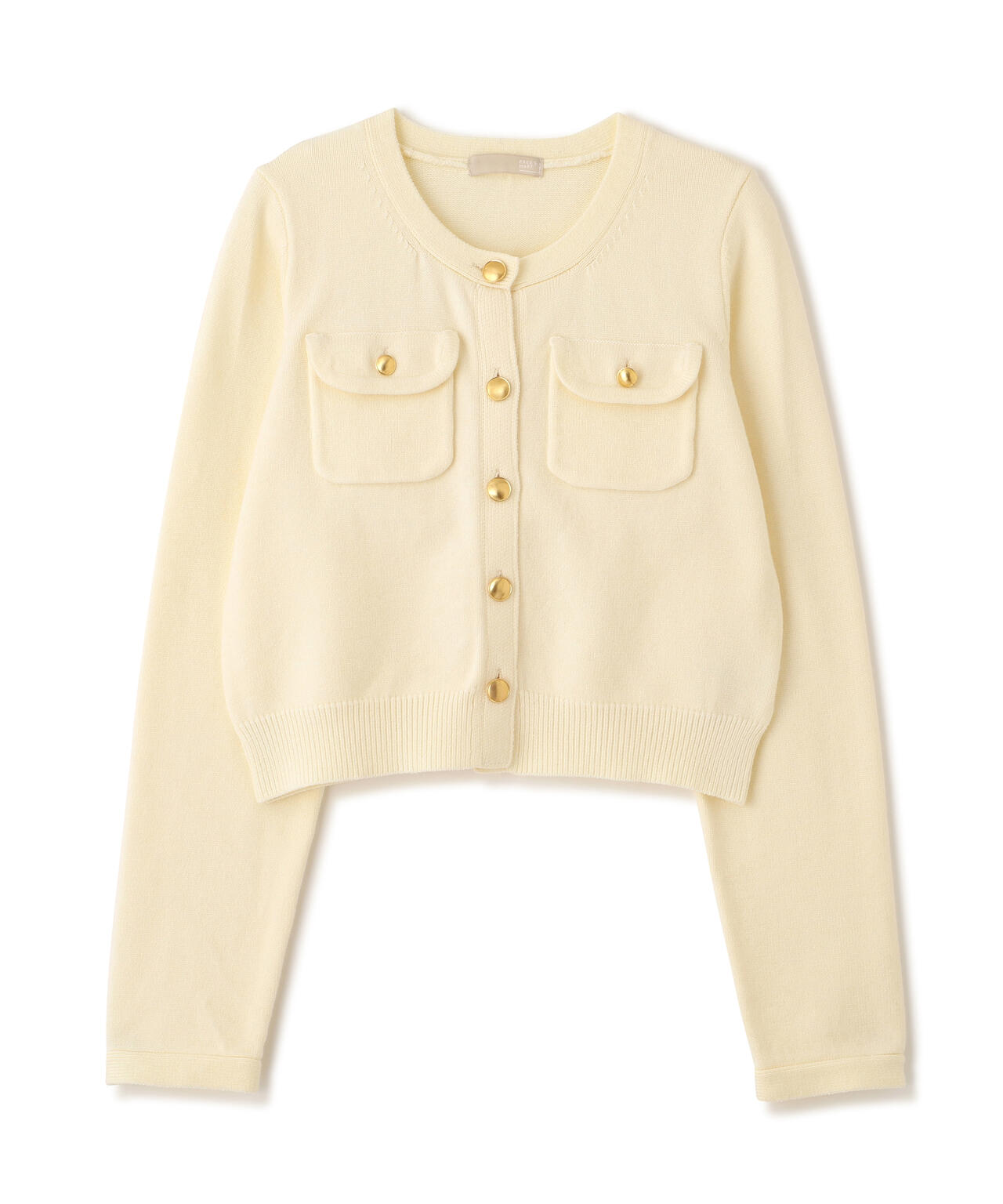 フロントポケット金ボタンニットカーディガン