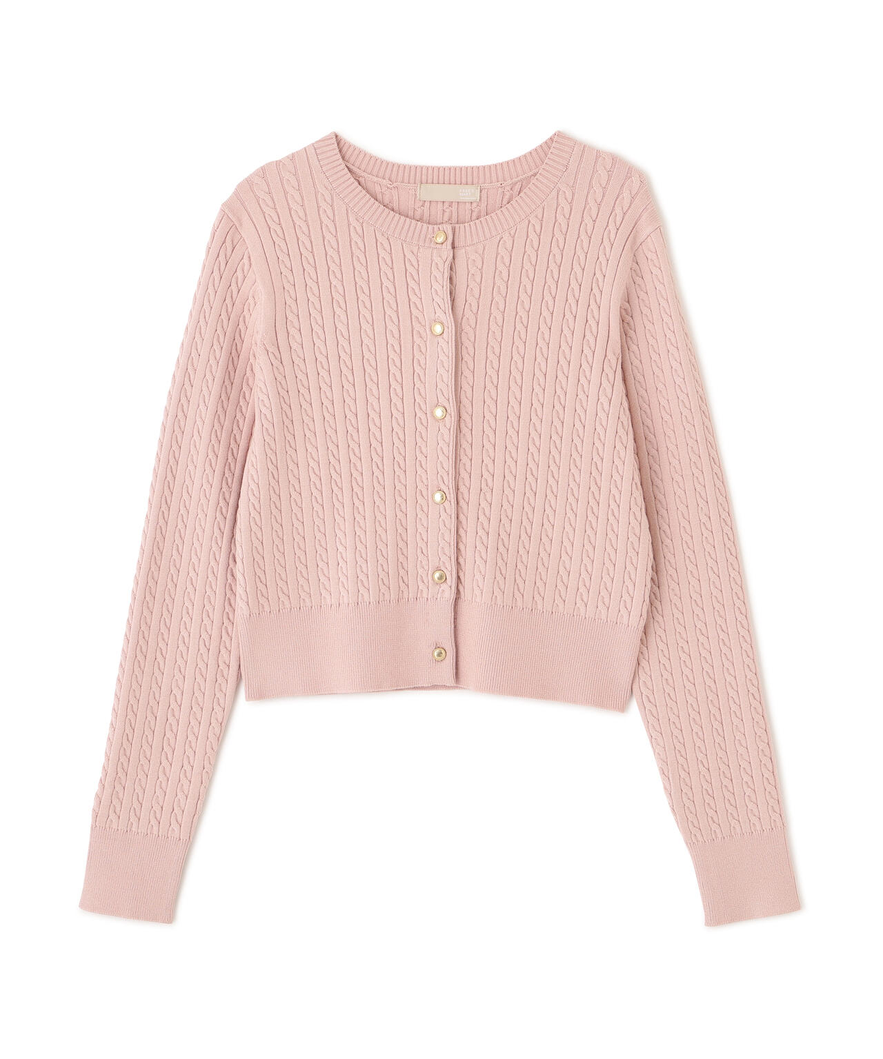 金ボタンミニケーブルカーディガン