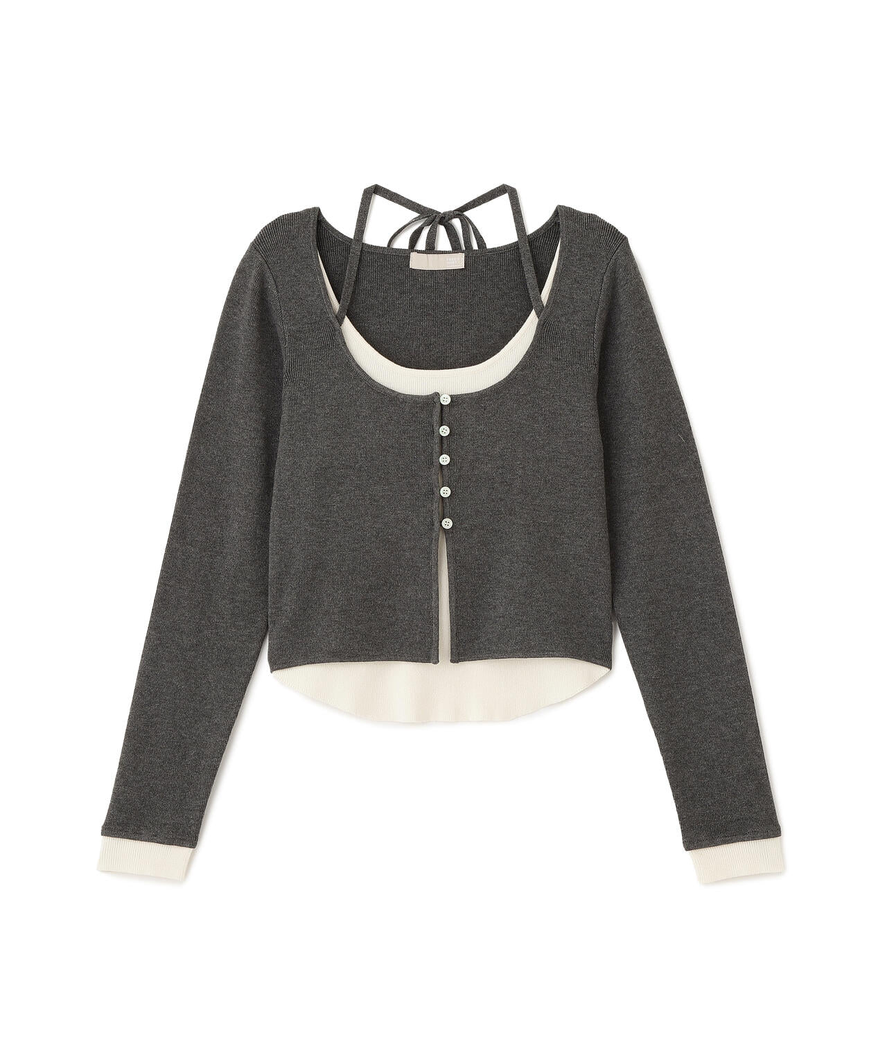 追加生産予約】キャミレイヤードクルーネックニット | FREE'S MART