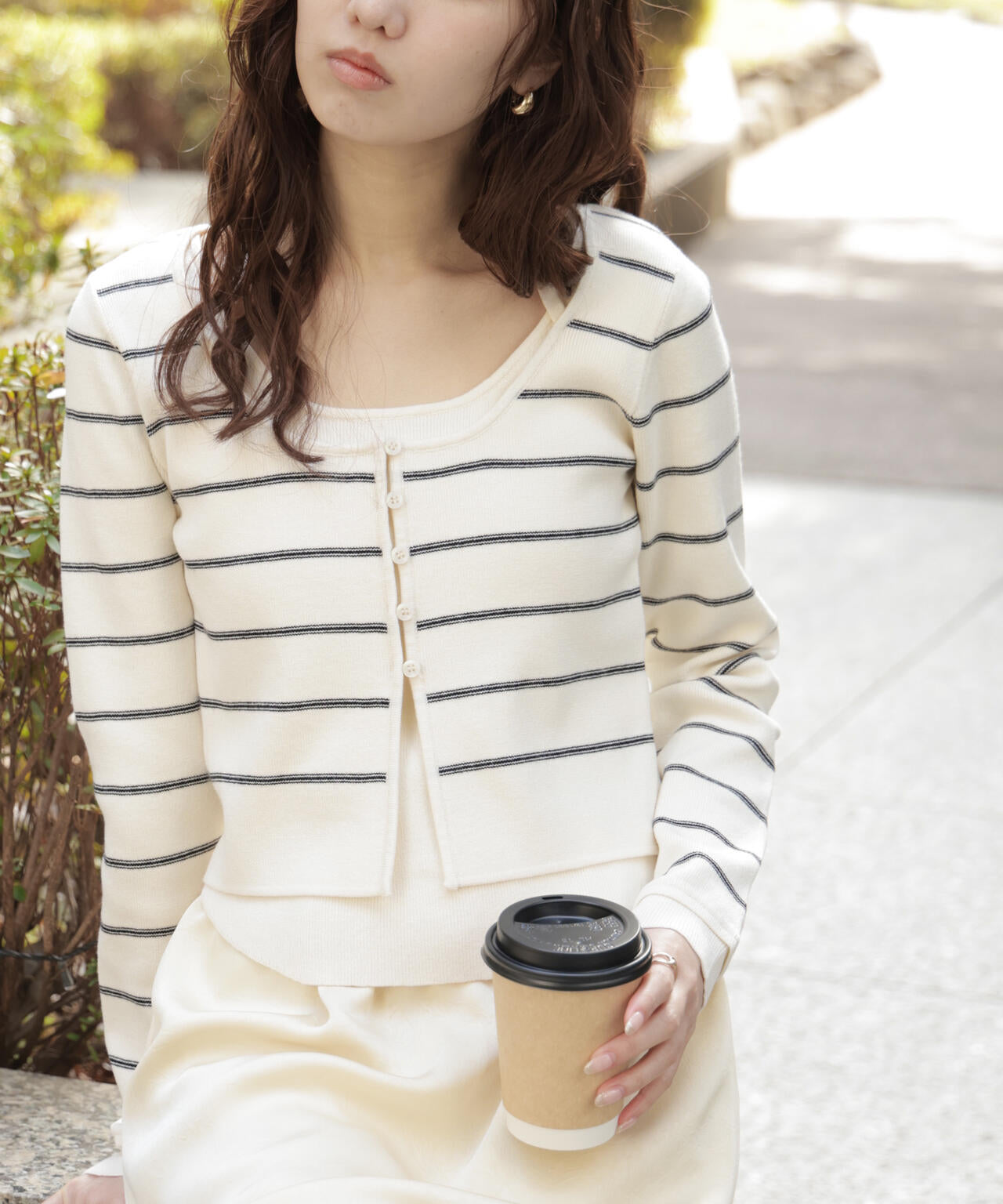 キャミレイヤードクルーネックニット | FREE'S MART（フリーズマート