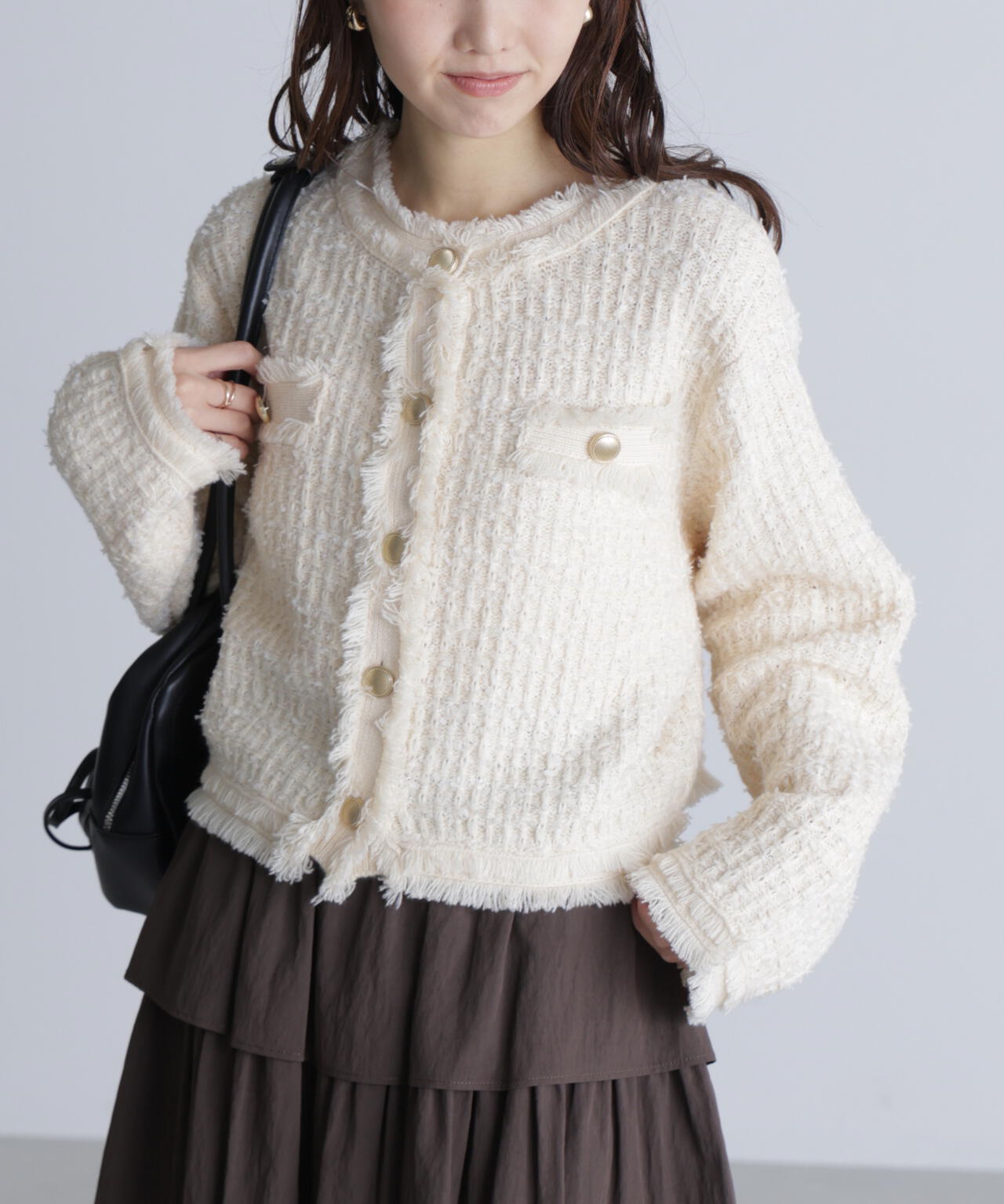 オフ 追加生産予約】ツィードニットカーディガン | FREE'S MART