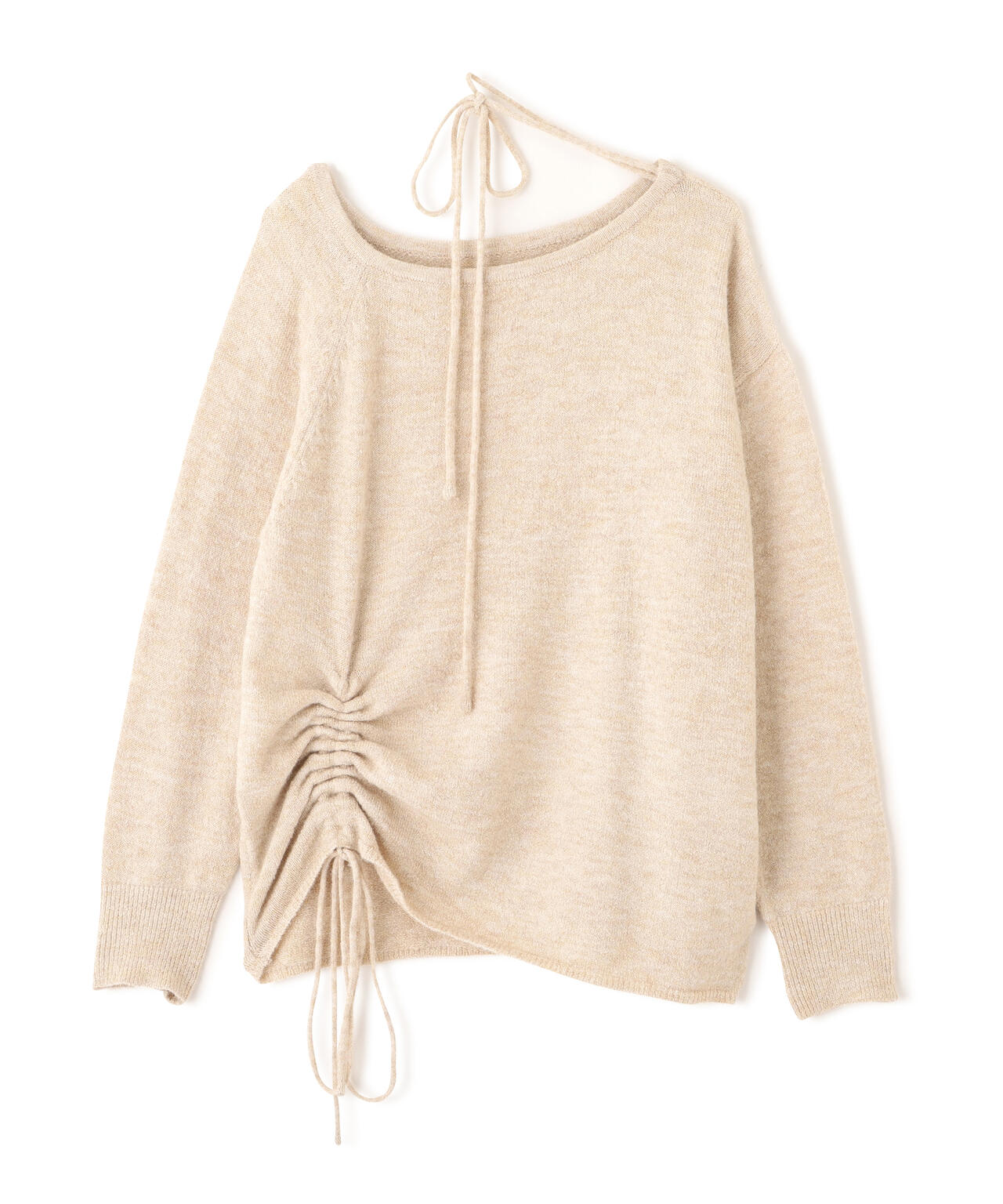 ワンショルルーズニット