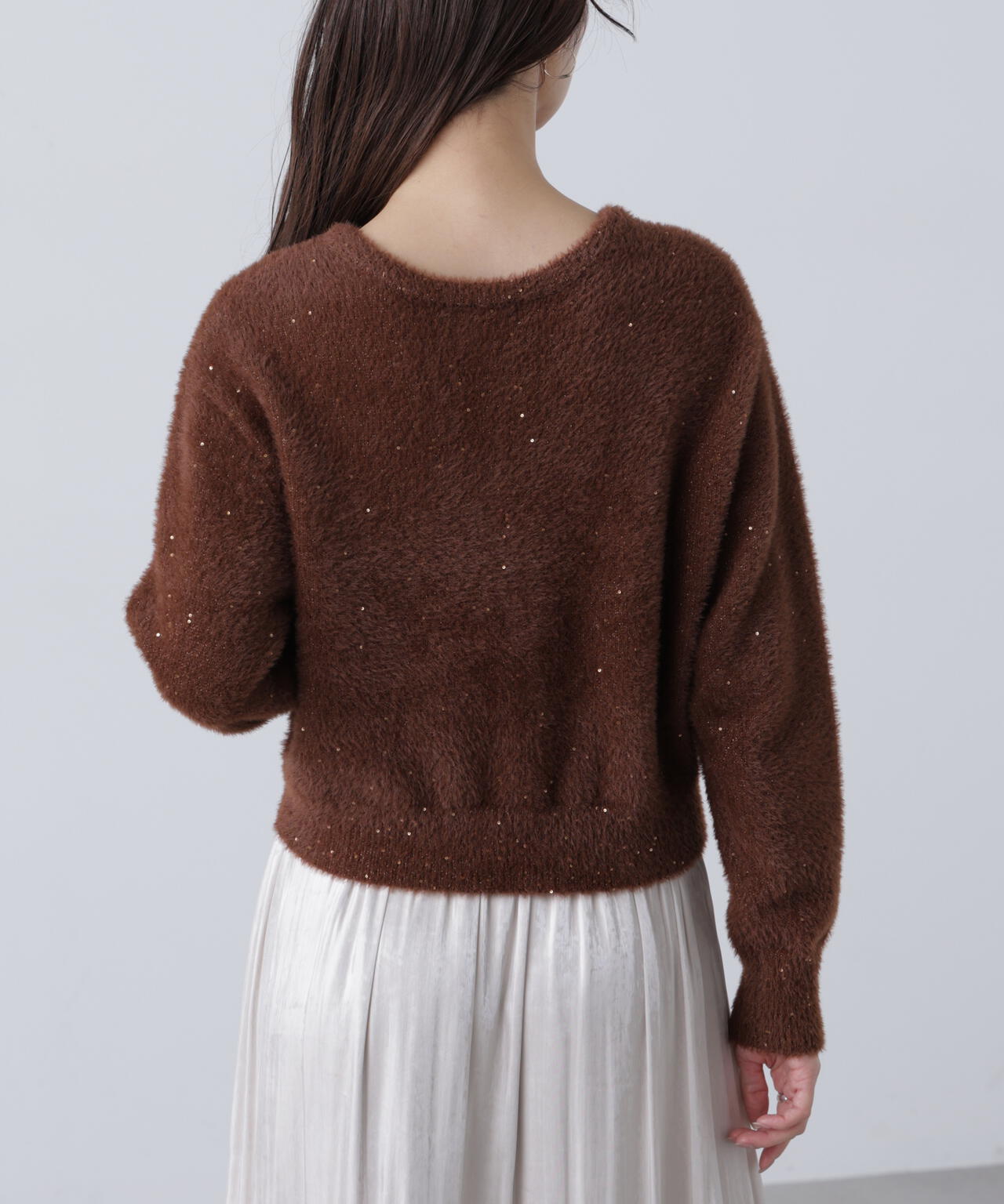 【MFM】金ボタンへアリースパンコールニットカーディガン