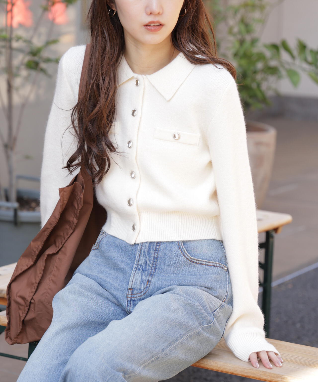 金ボタン前あきポロニット