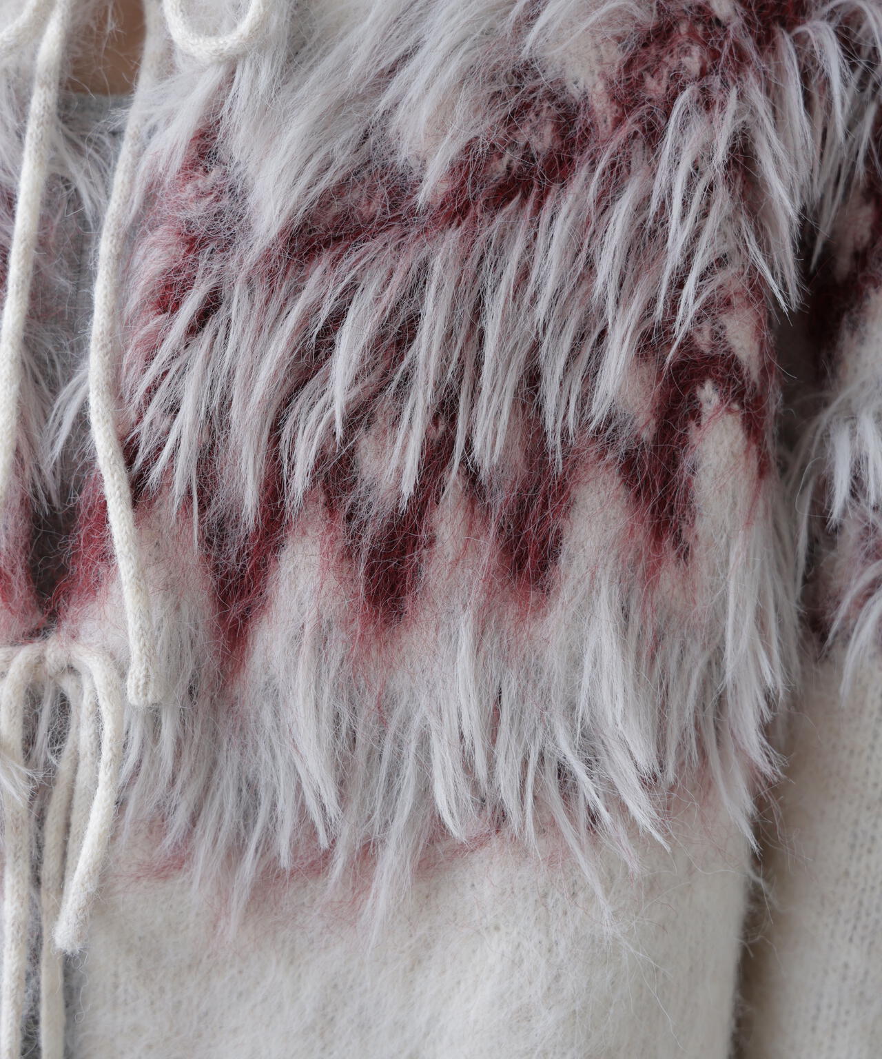 前後２ＷＡＹノルディック柄リボンカーディガン