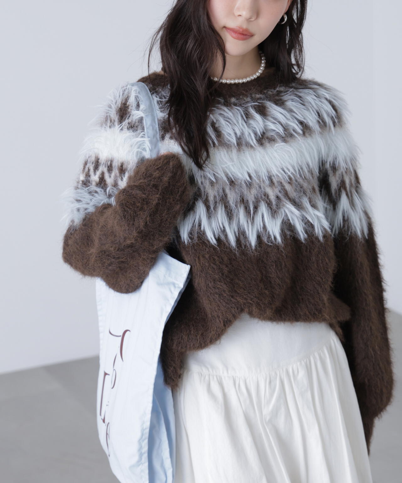 前後2WAYノルディック柄リボンカーディ | FREE'S MART（フリーズ