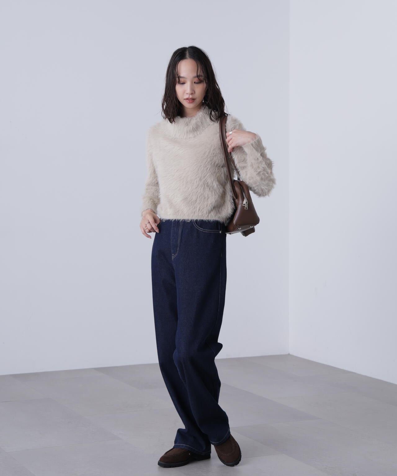 〈ＭＦＭ〉シャギータートルニット