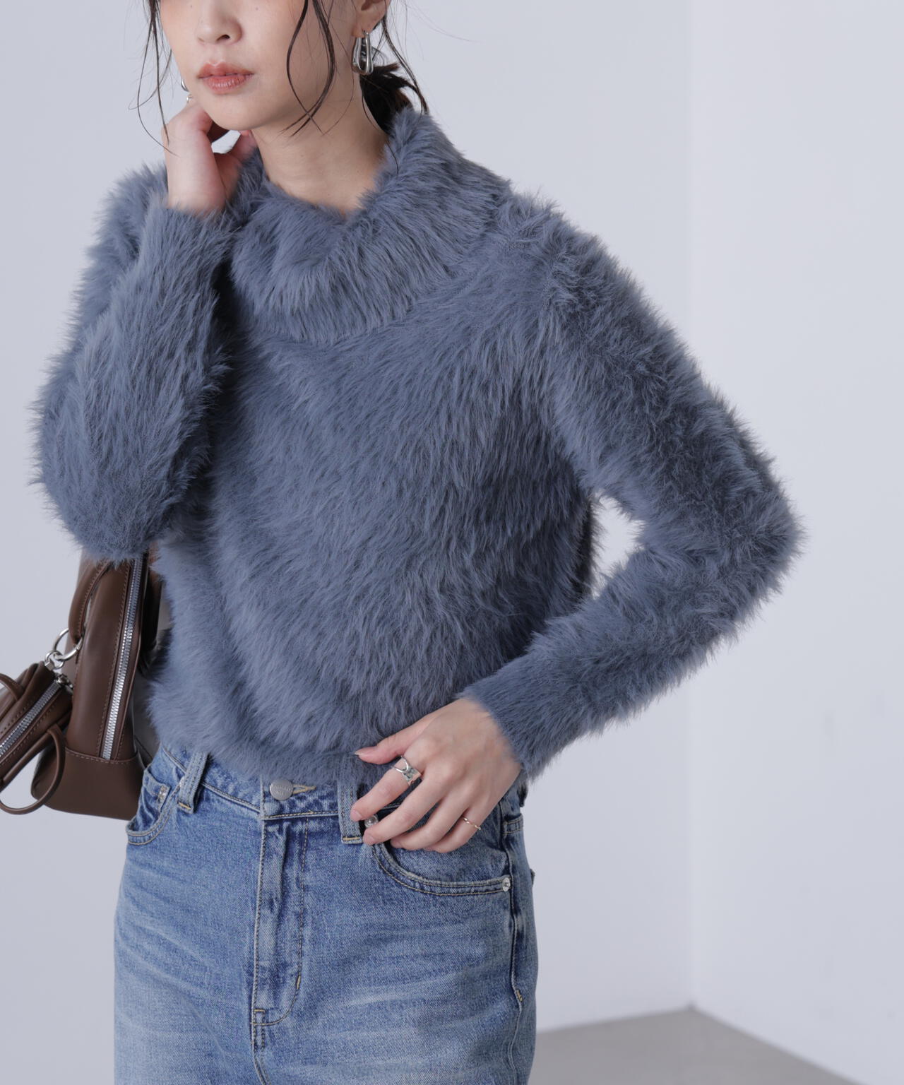 〈ＭＦＭ〉シャギータートルニット