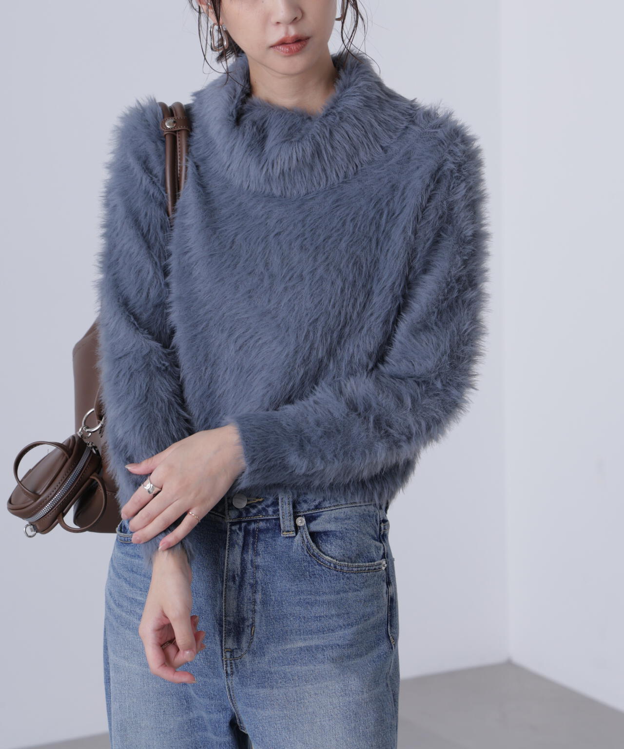 〈ＭＦＭ〉シャギータートルニット