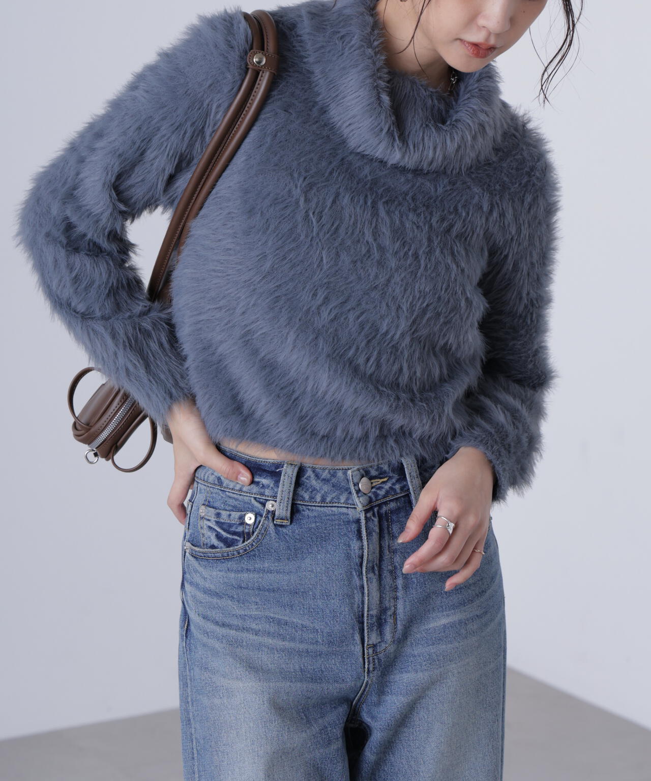 〈ＭＦＭ〉シャギータートルニット