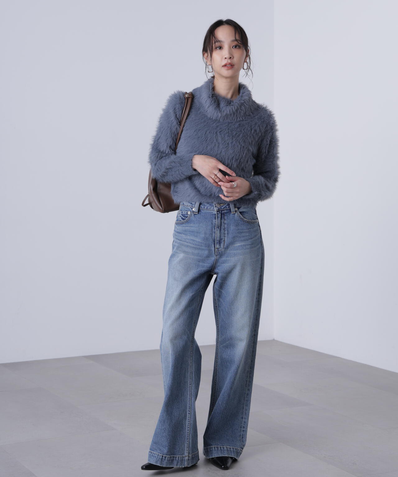 〈ＭＦＭ〉シャギータートルニット