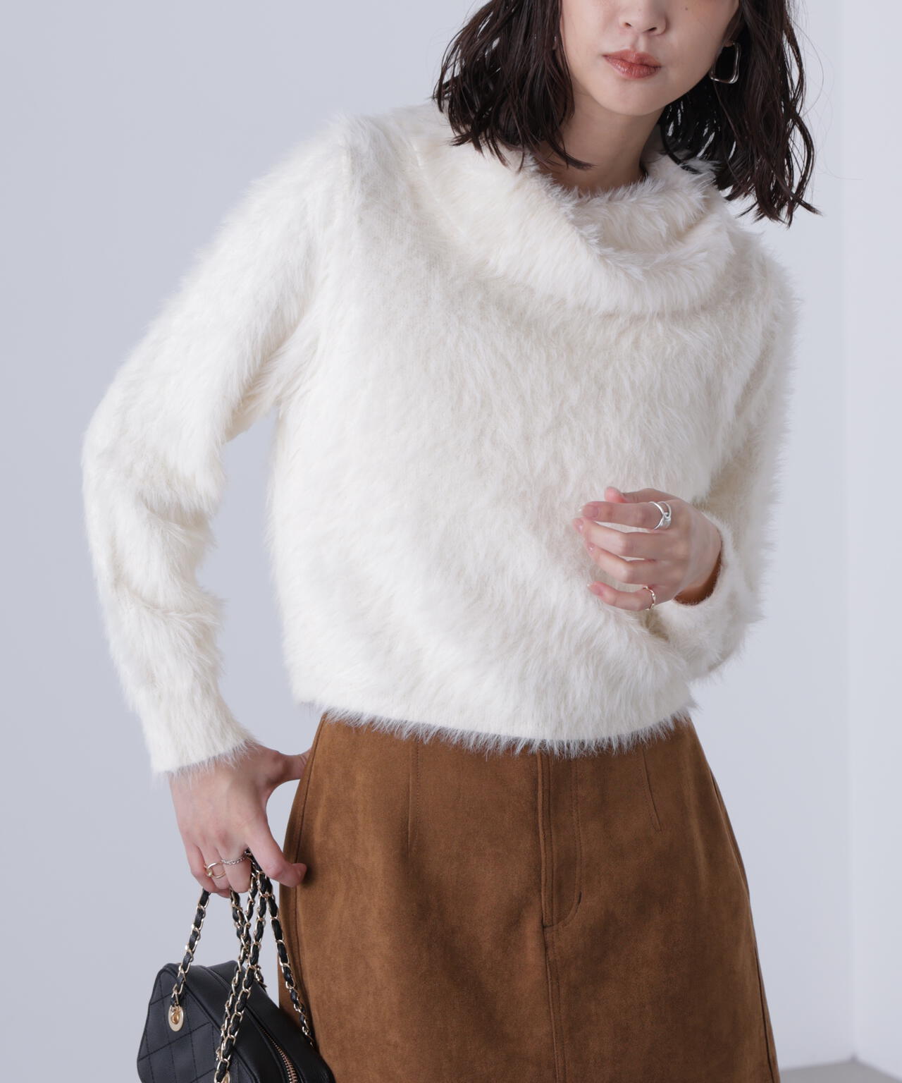 〈ＭＦＭ〉シャギータートルニット