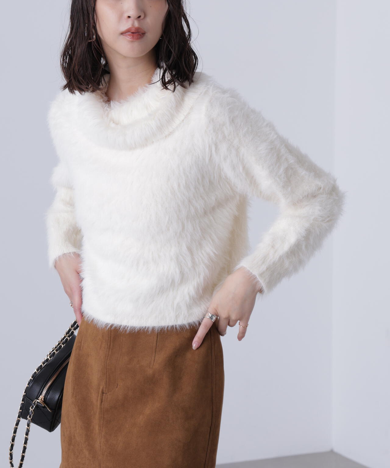 〈ＭＦＭ〉シャギータートルニット